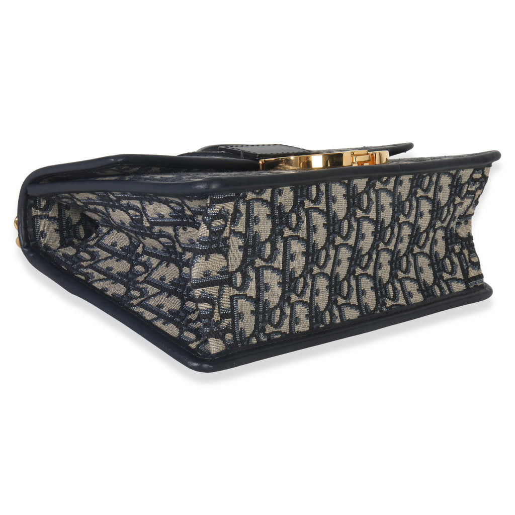 Blue Oblique Dior 30 Montaigne Chain Bag