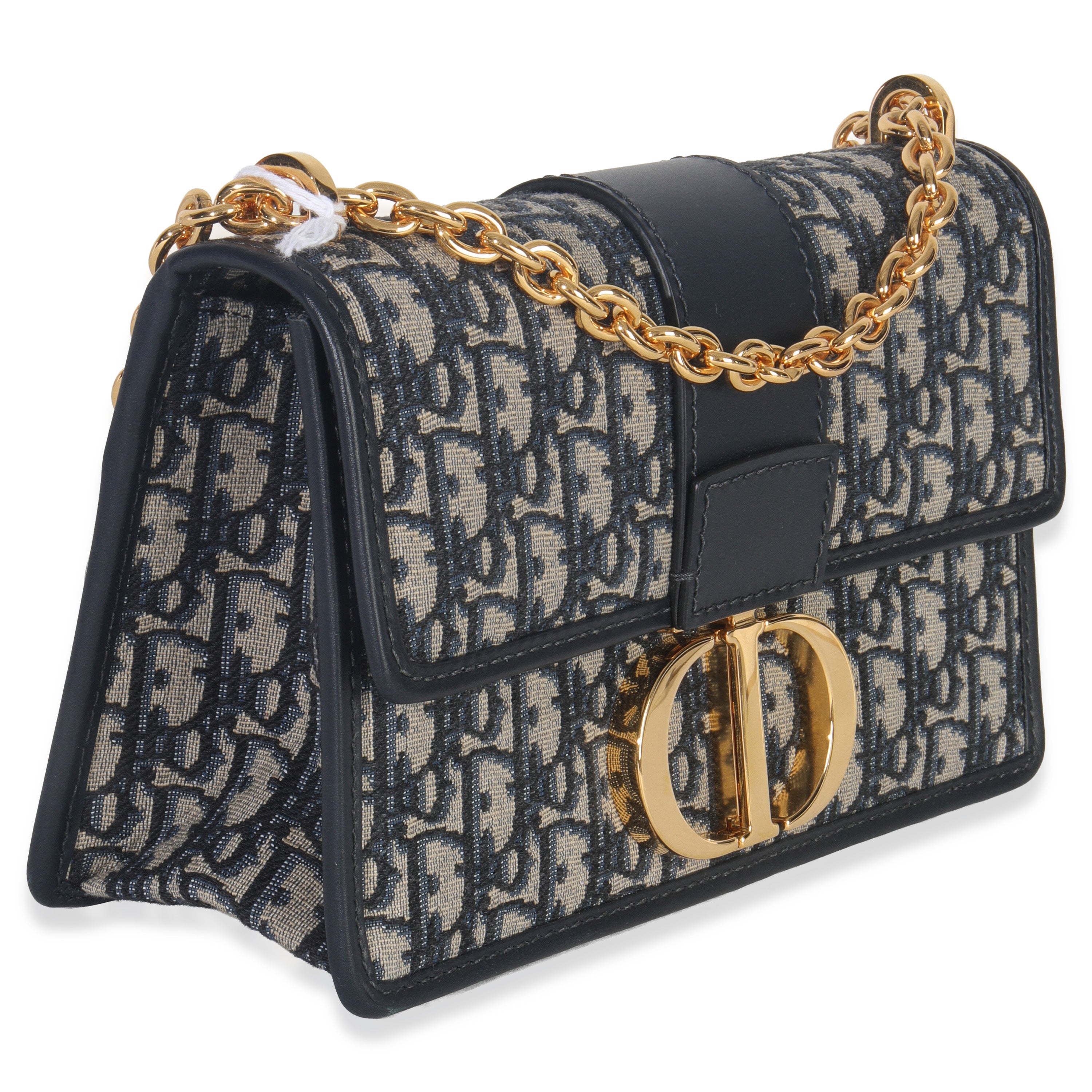 Blue Oblique Dior 30 Montaigne Chain Bag