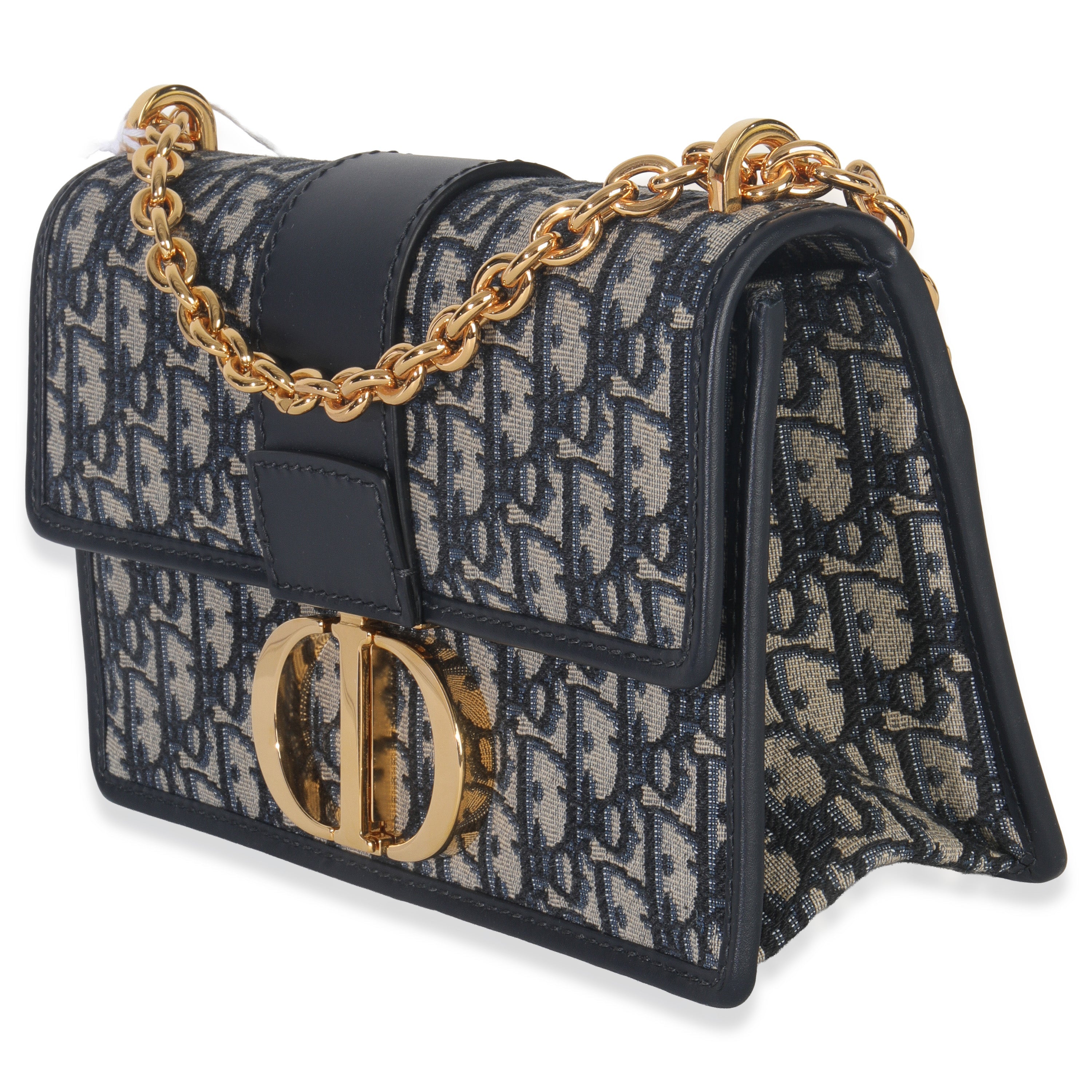 Blue Oblique Dior 30 Montaigne Chain Bag