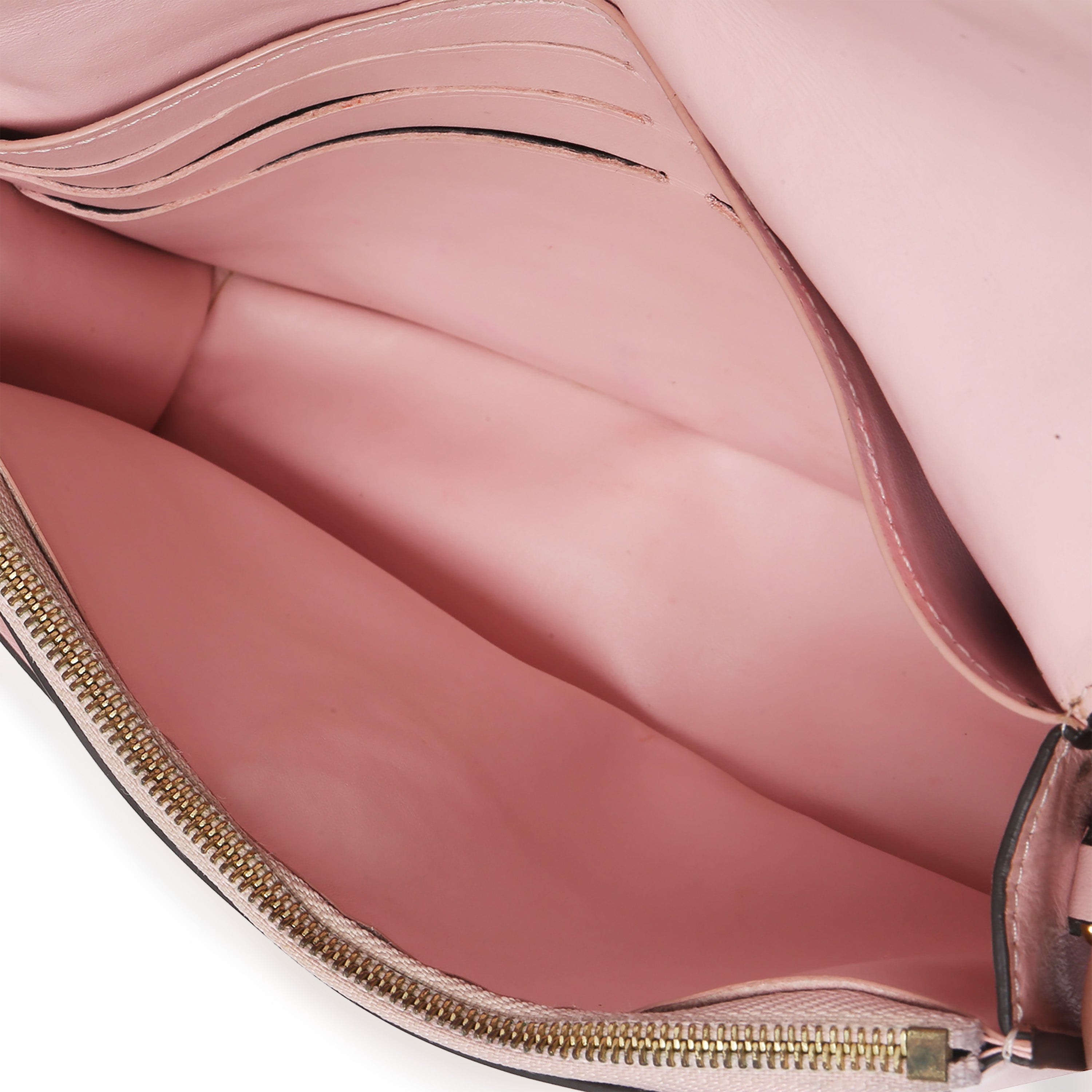 Rose Ballerine Monogram Canvas Flore Chain Wallet