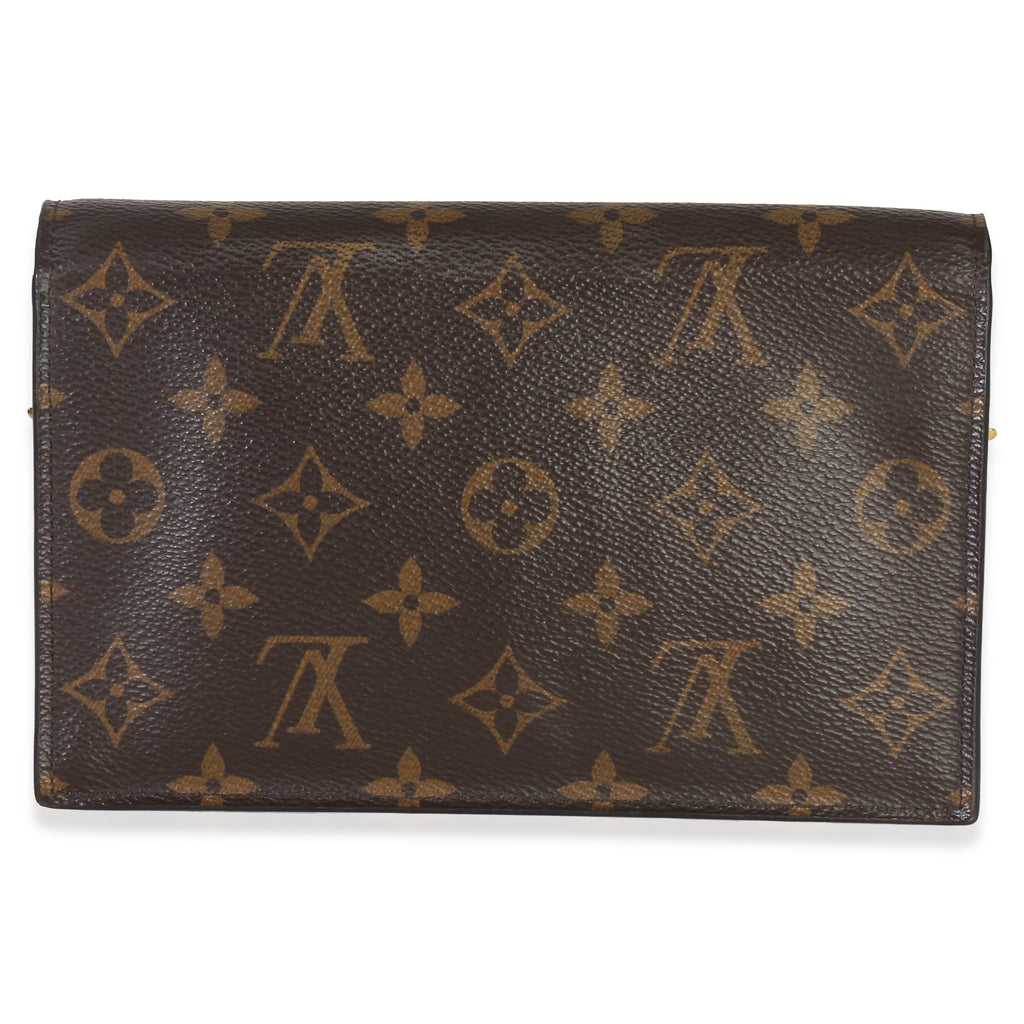 Rose Ballerine Monogram Canvas Flore Chain Wallet