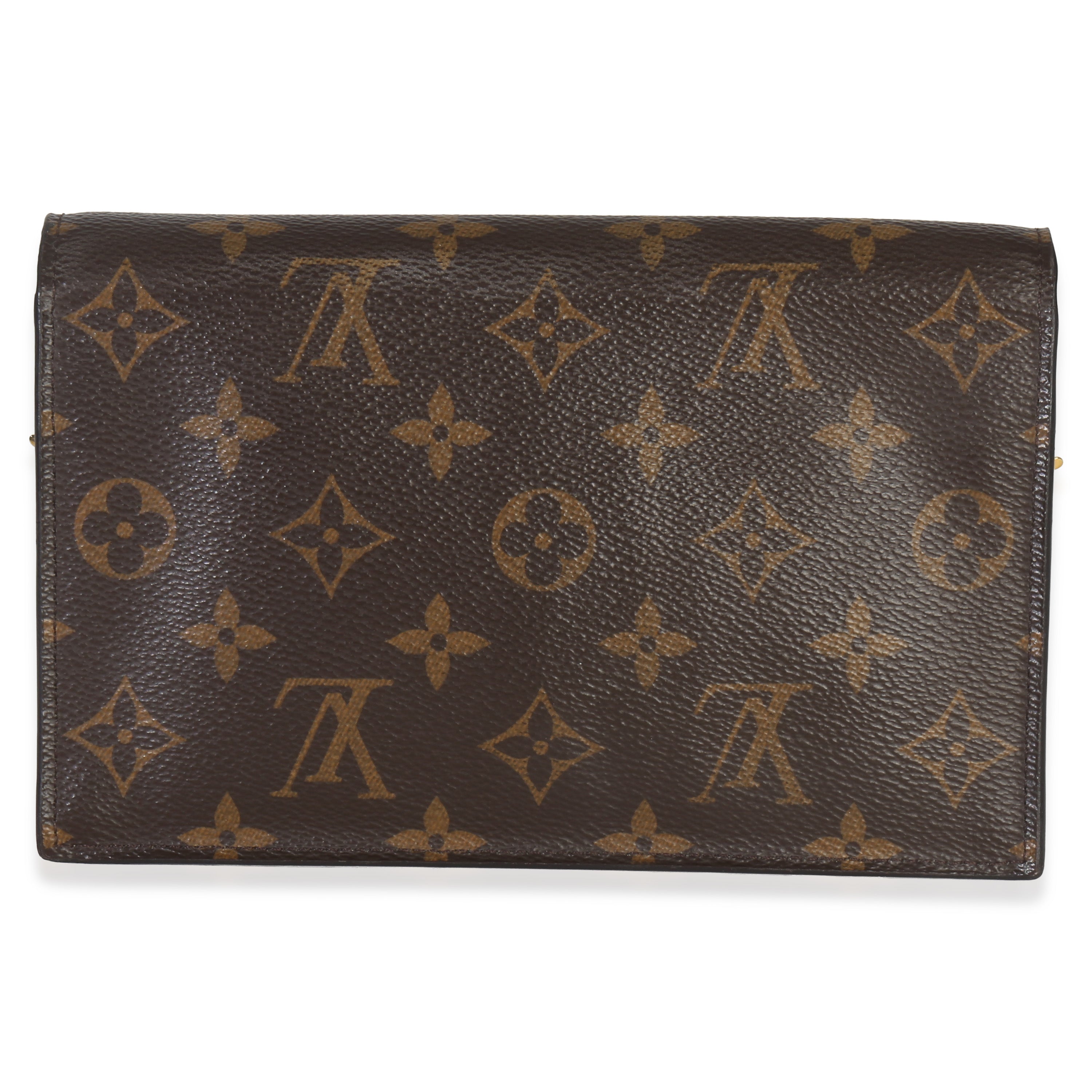 Rose Ballerine Monogram Canvas Flore Chain Wallet