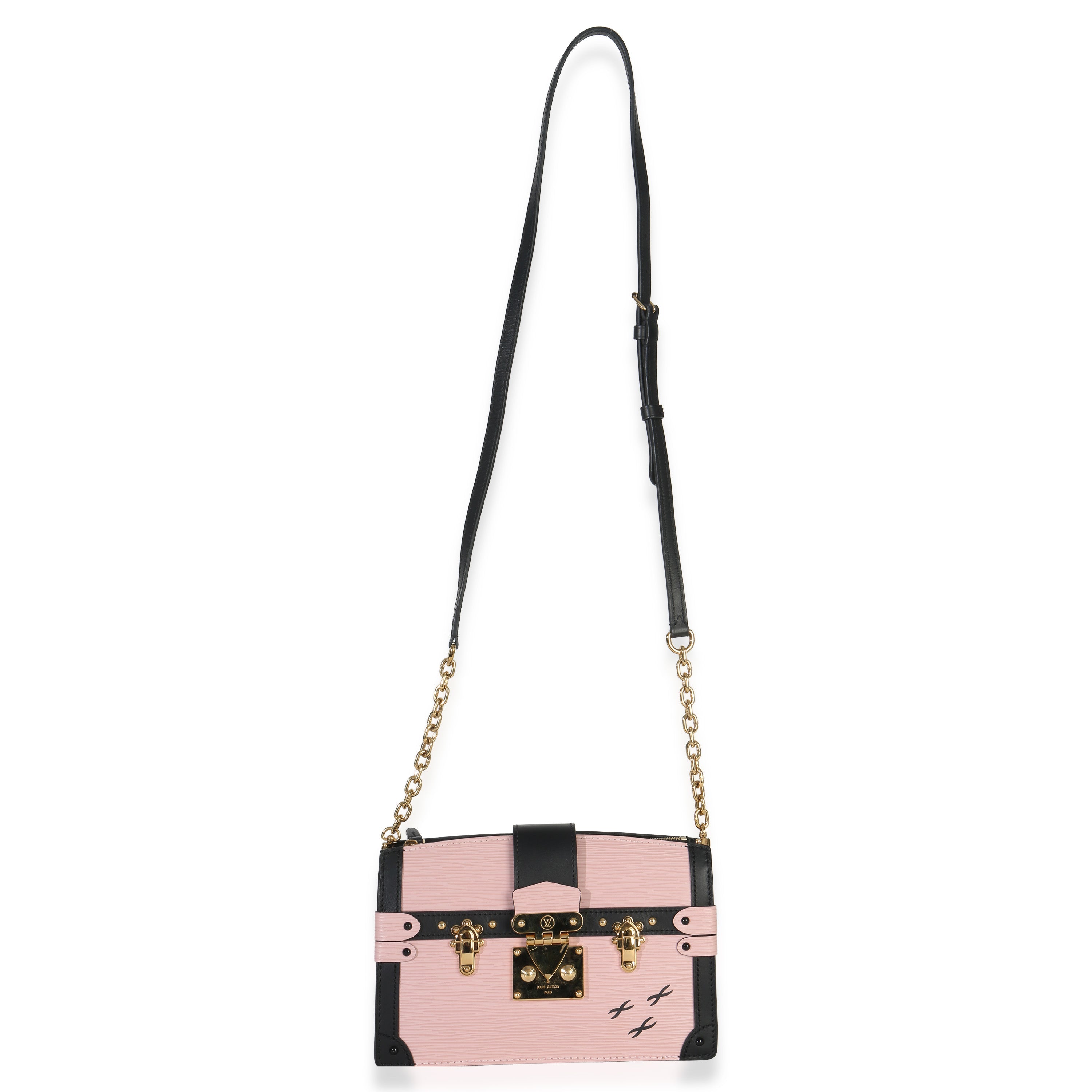 Rose Ballerine Epi Trunk Clutch Handbag