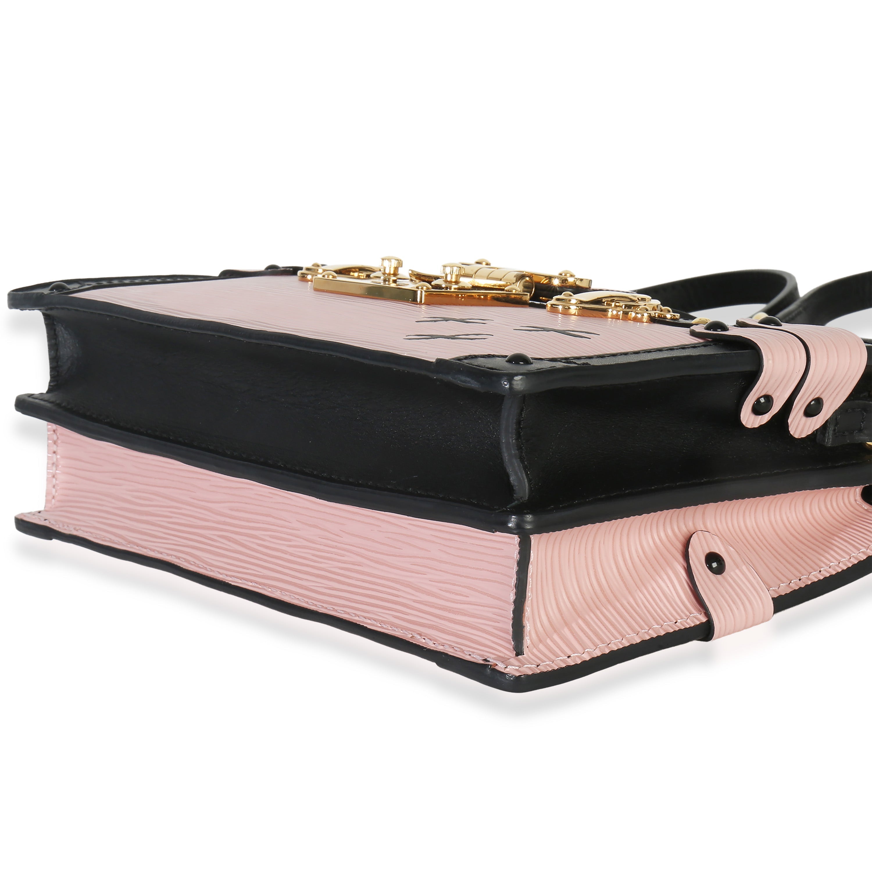 Rose Ballerine Epi Trunk Clutch Handbag