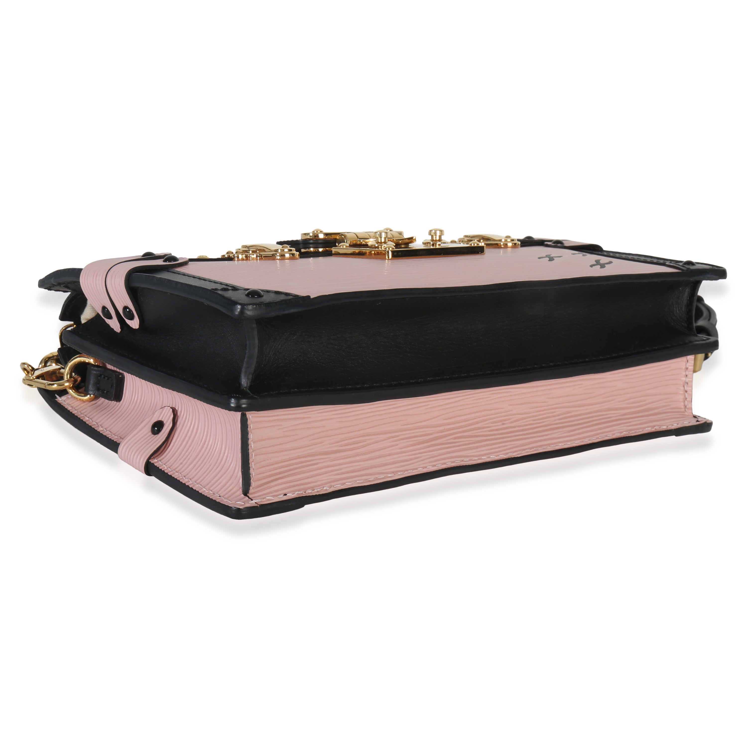 Rose Ballerine Epi Trunk Clutch Handbag
