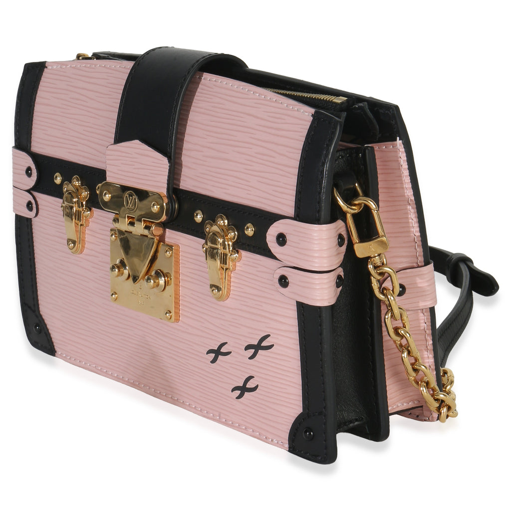 Rose Ballerine Epi Trunk Clutch Handbag