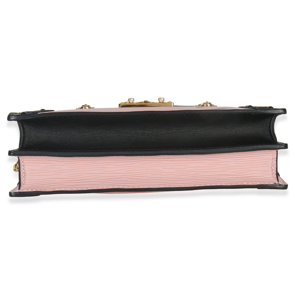 Rose Ballerine Epi Trunk Clutch Handbag