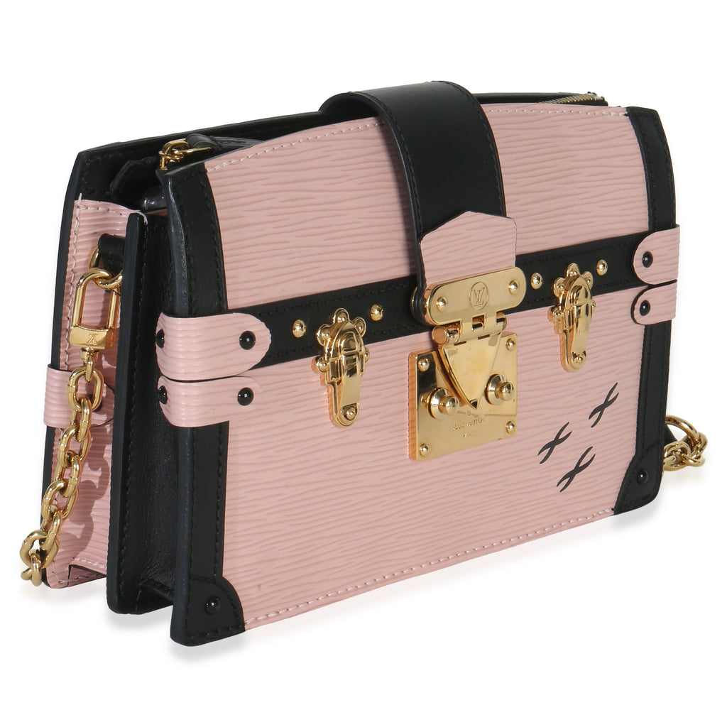 Rose Ballerine Epi Trunk Clutch Handbag