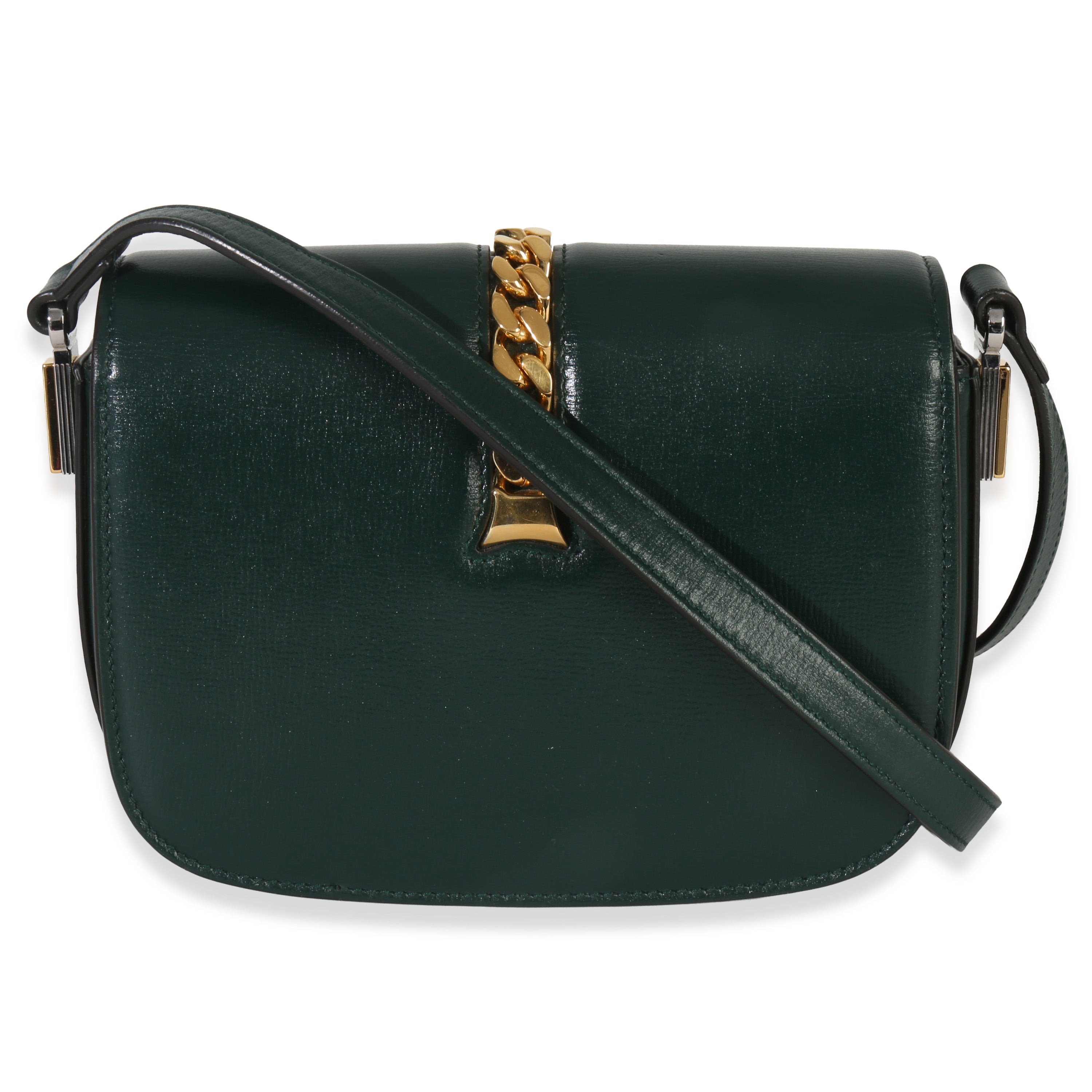 Dark Green Calfskin Mini Sylvie 1969 Bag