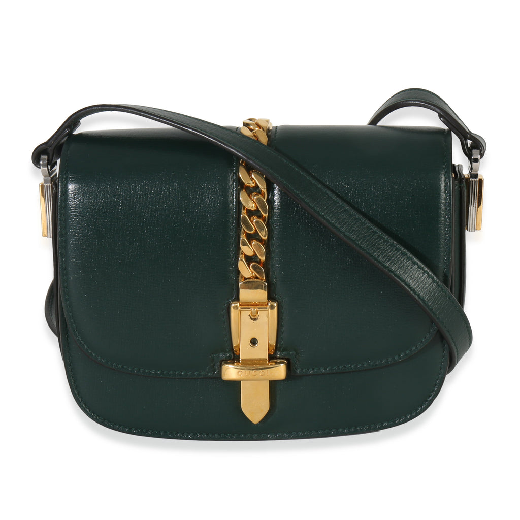 Dark Green Calfskin Mini Sylvie 1969 Bag