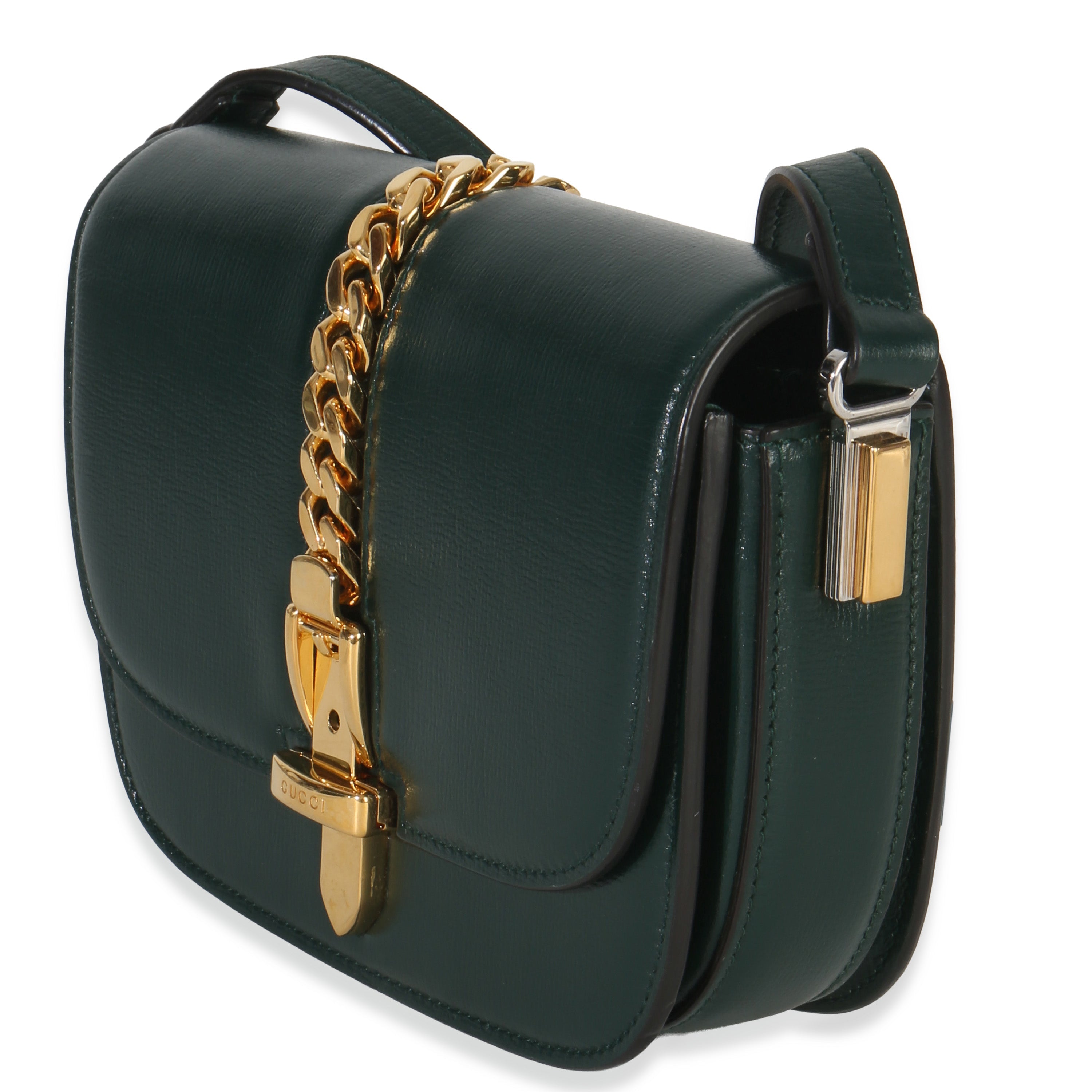 Dark Green Calfskin Mini Sylvie 1969 Bag