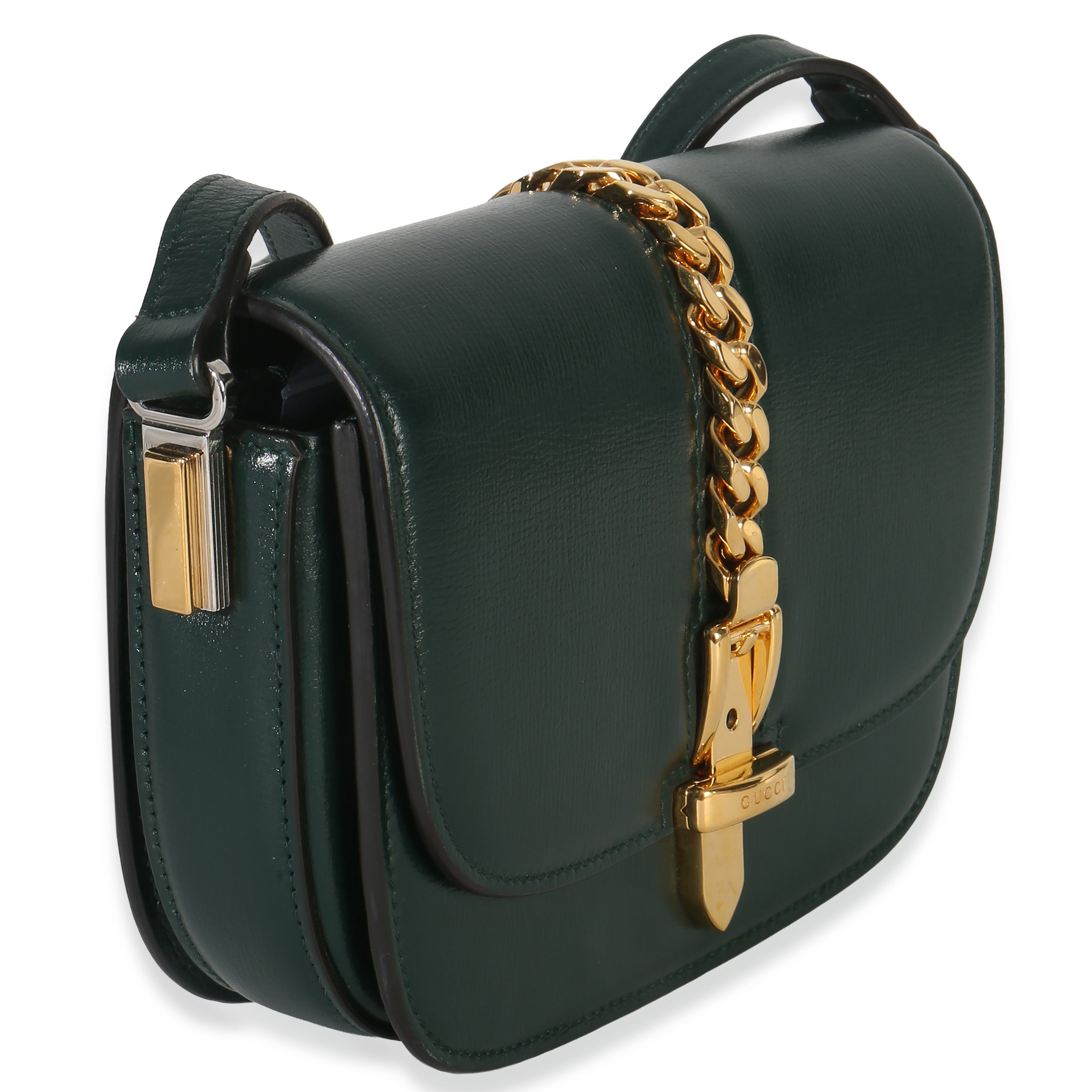 Dark Green Calfskin Mini Sylvie 1969 Bag