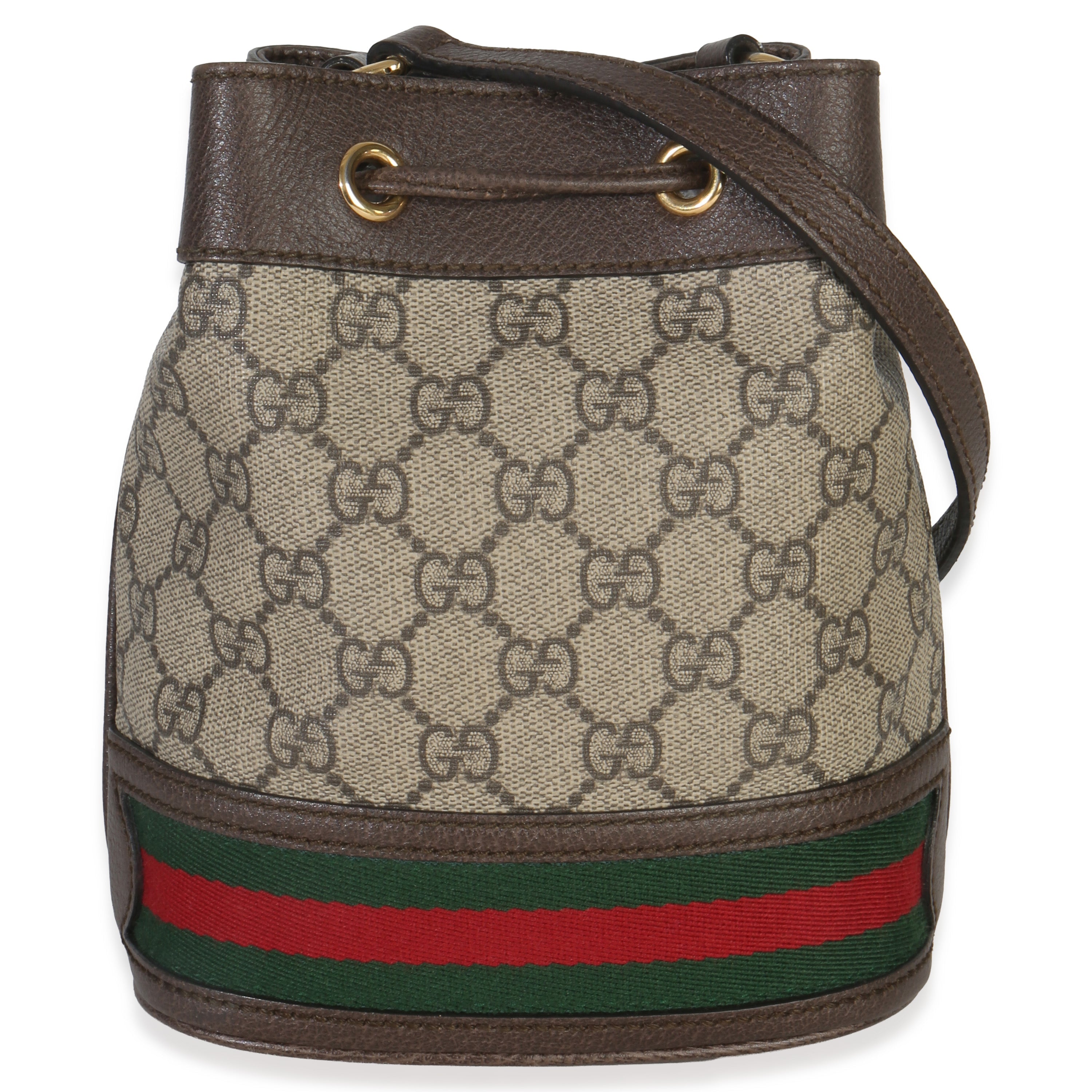 Beige GG Supreme Canvas Ophidia Mini Bucket Bag