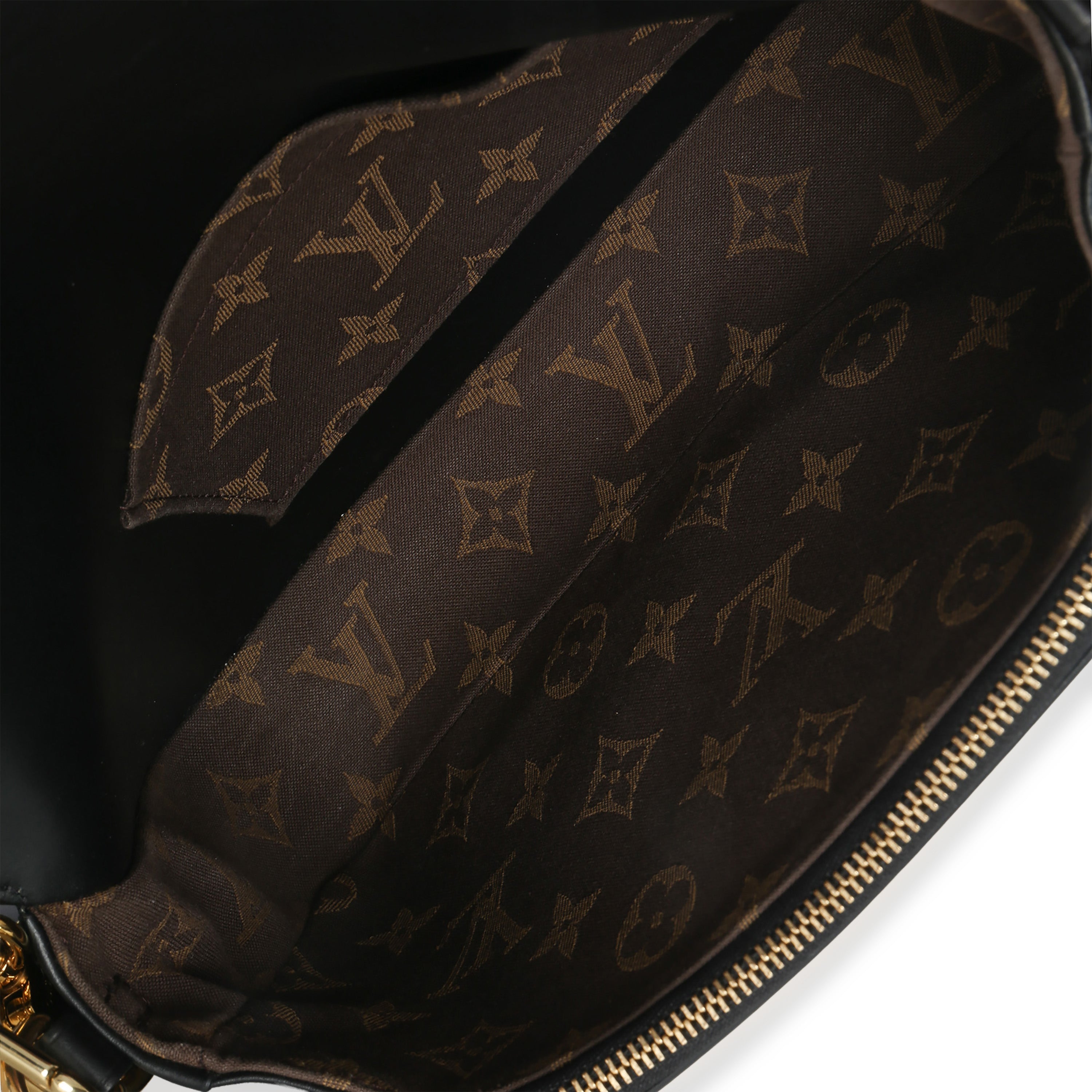 Black Calfskin Monogram Swing Bag