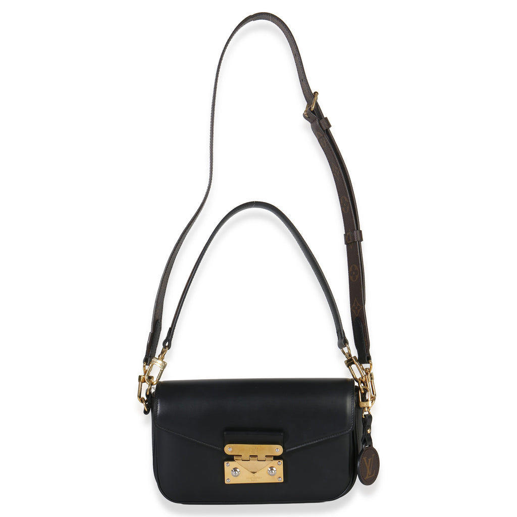 Black Calfskin Monogram Swing Bag