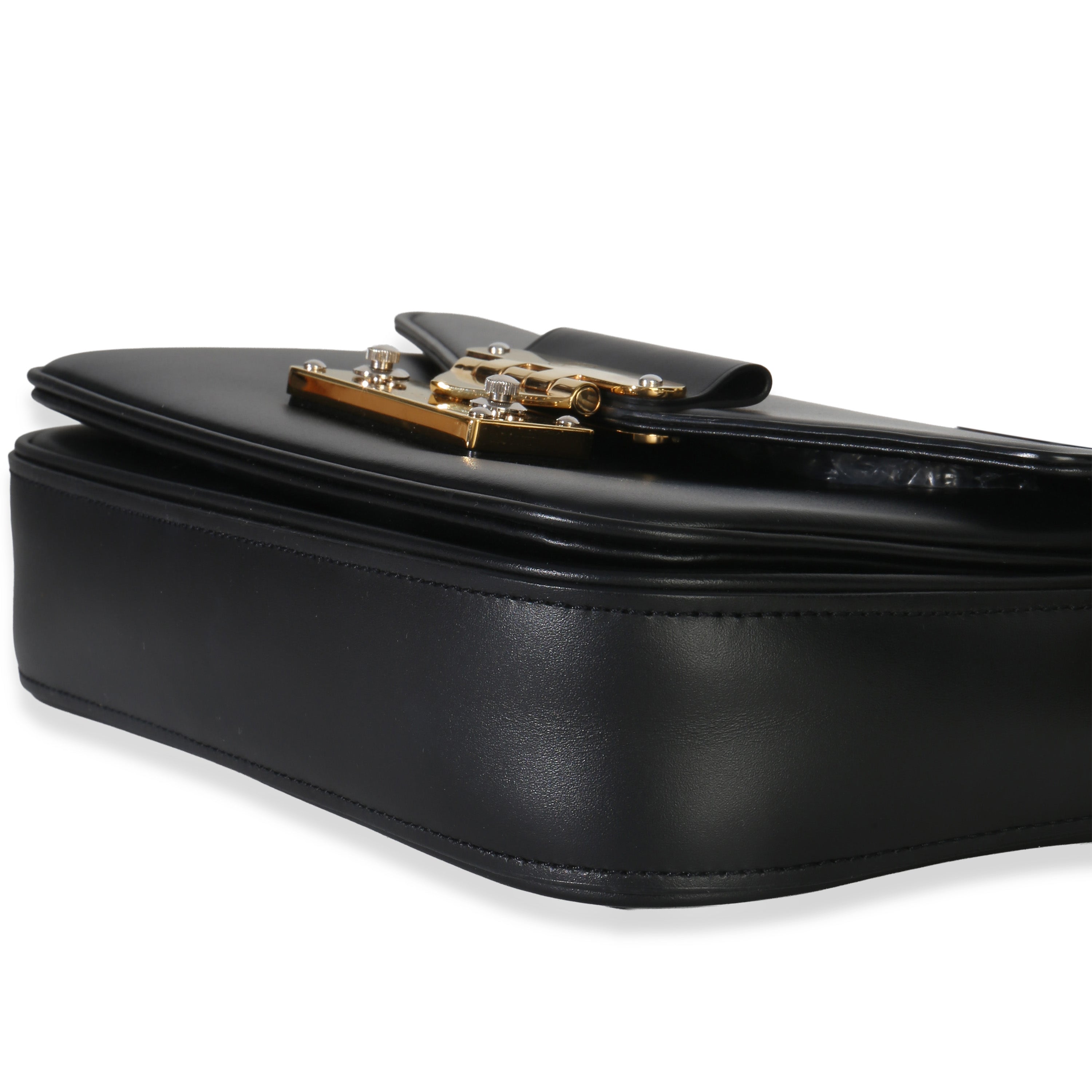 Black Calfskin Monogram Swing Bag