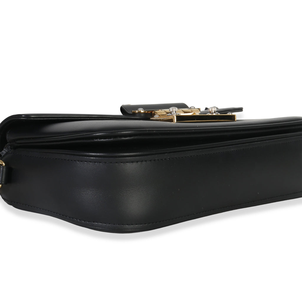 Black Calfskin Monogram Swing Bag