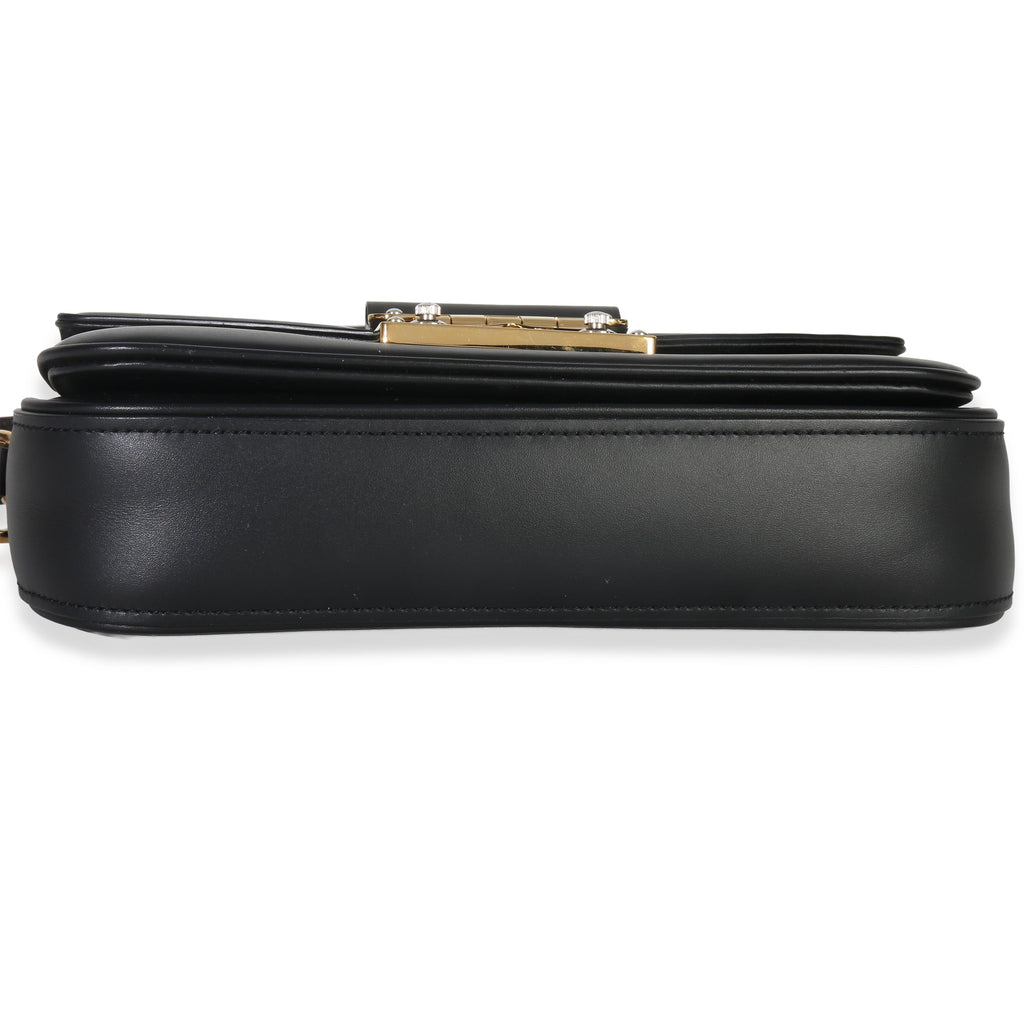 Black Calfskin Monogram Swing Bag