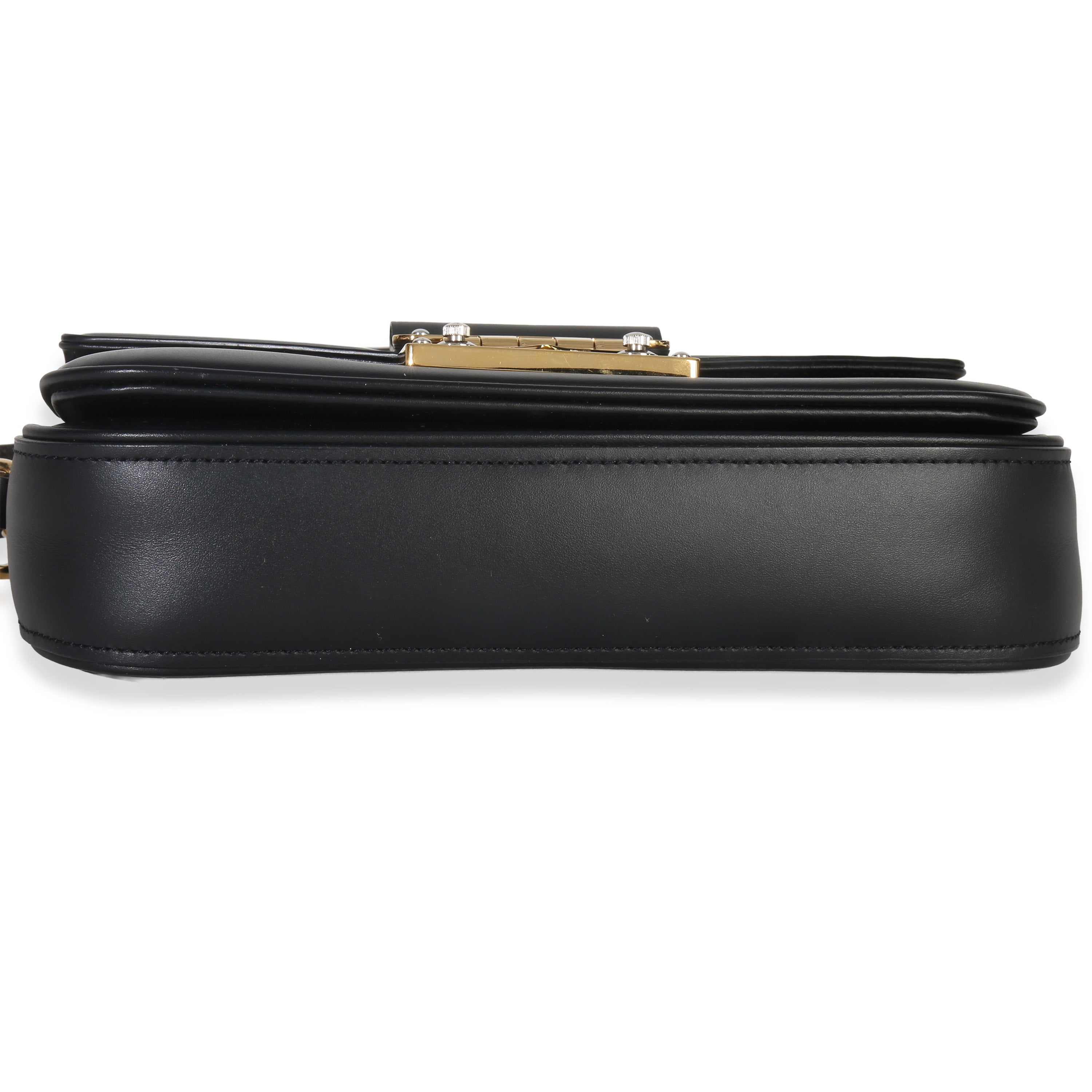 Black Calfskin Monogram Swing Bag