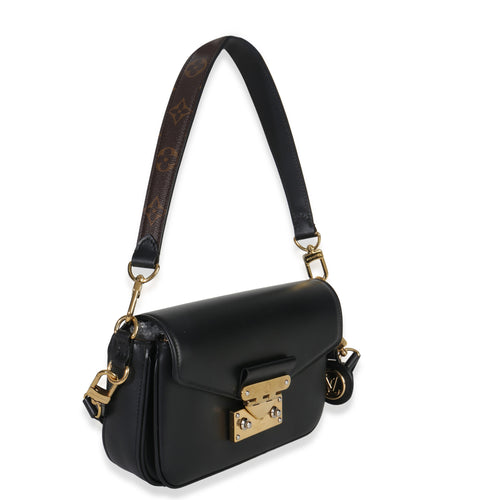 Black Calfskin Monogram Swing Bag