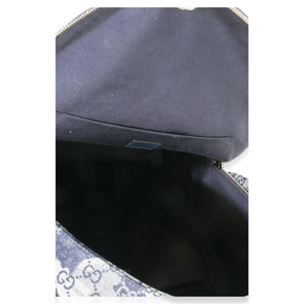 Navy Jacquard Denim GG Monogram Backpack