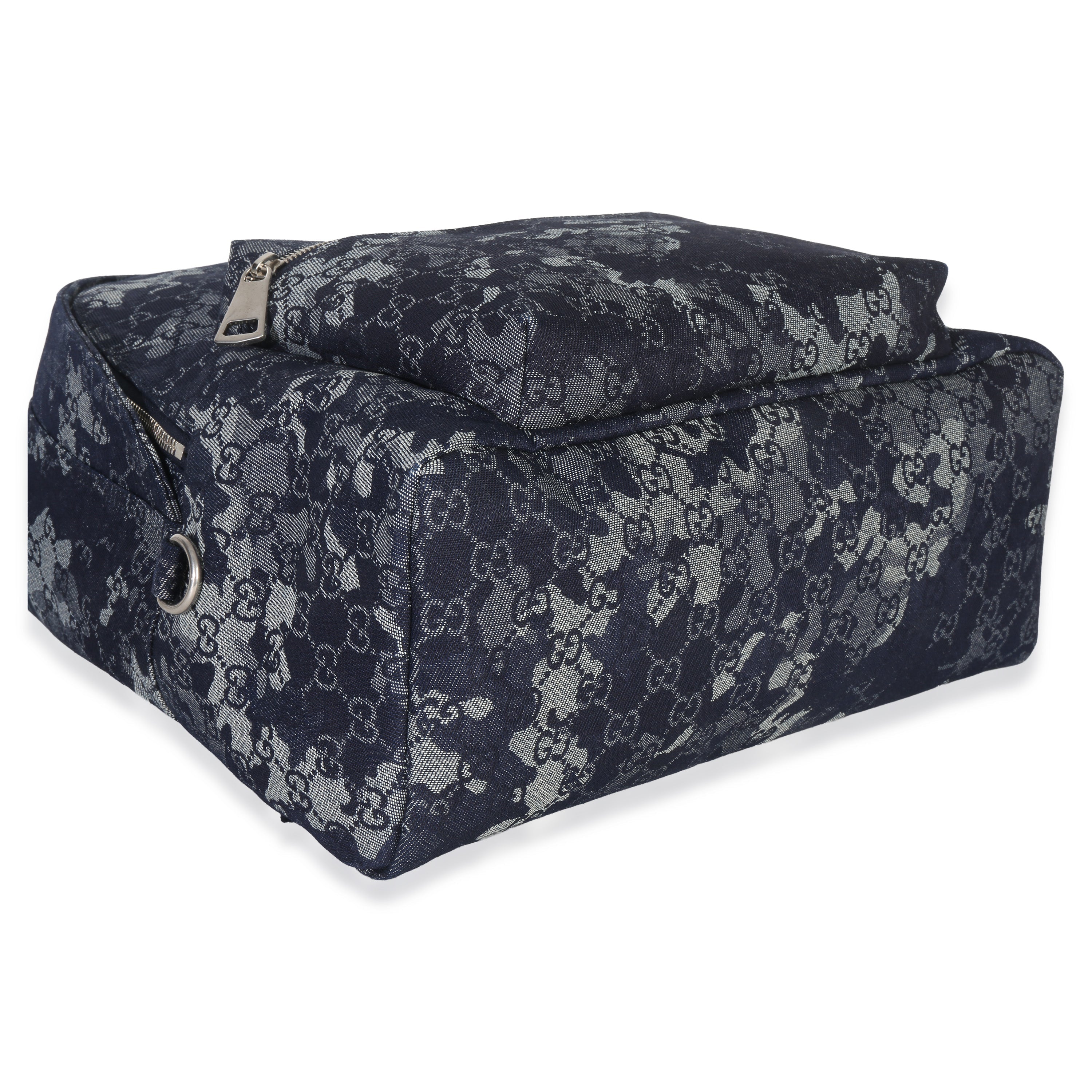 Navy Jacquard Denim GG Monogram Backpack