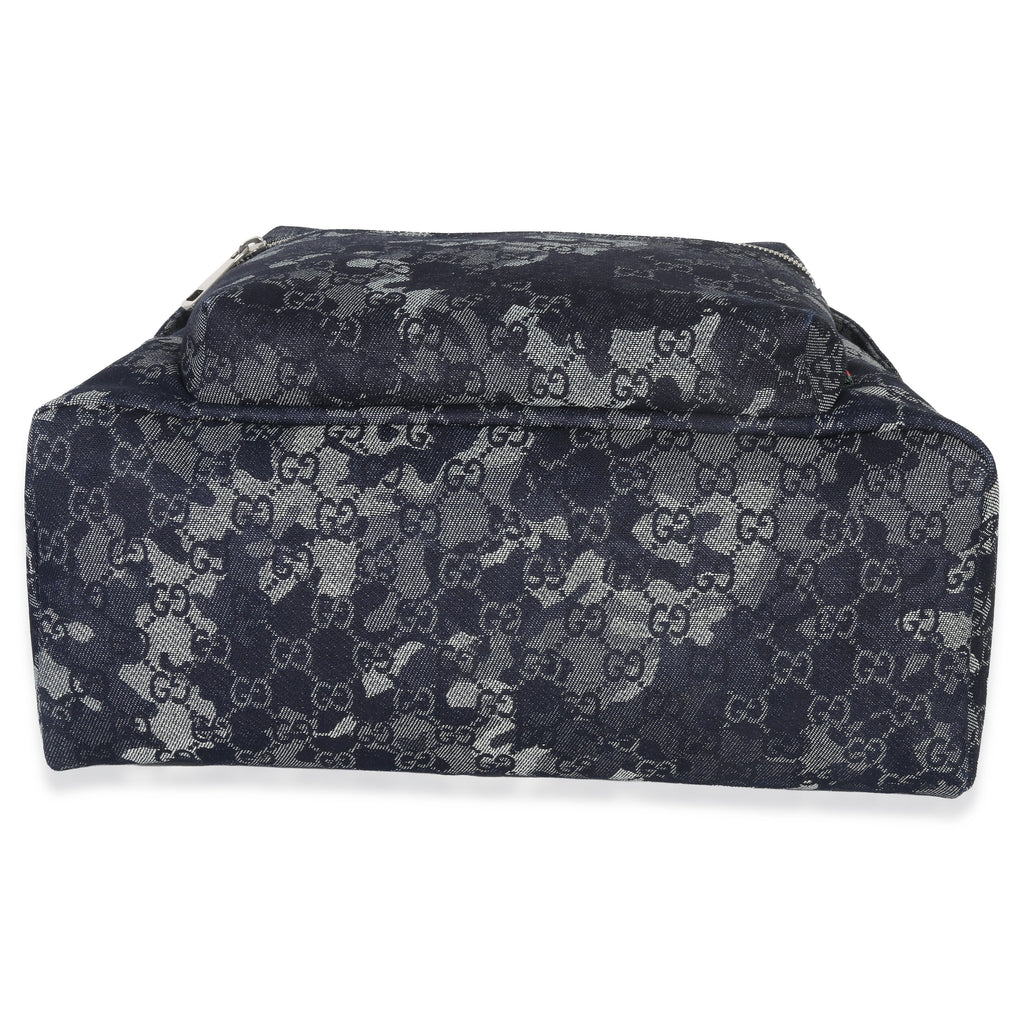 Navy Jacquard Denim GG Monogram Backpack