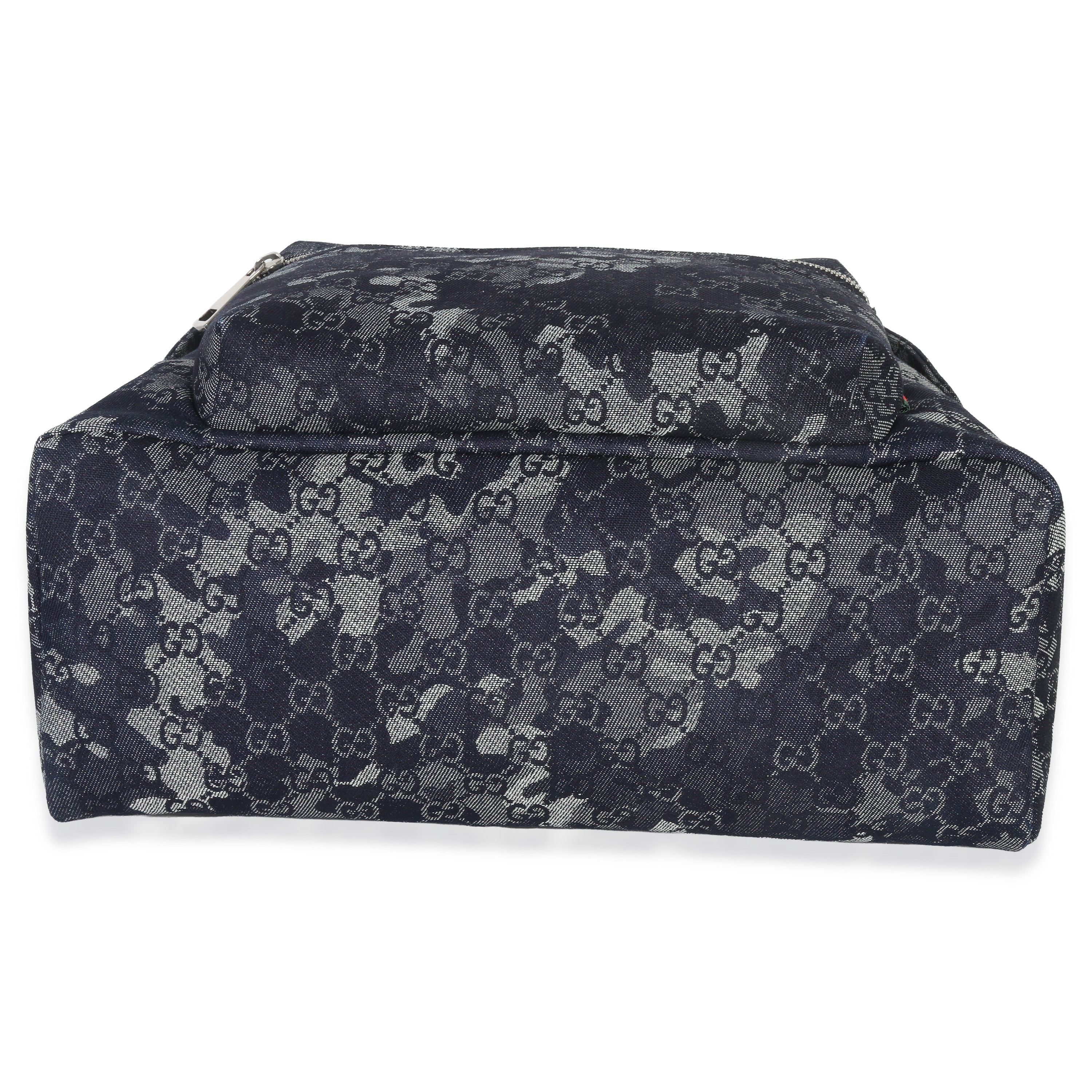 Navy Jacquard Denim GG Monogram Backpack