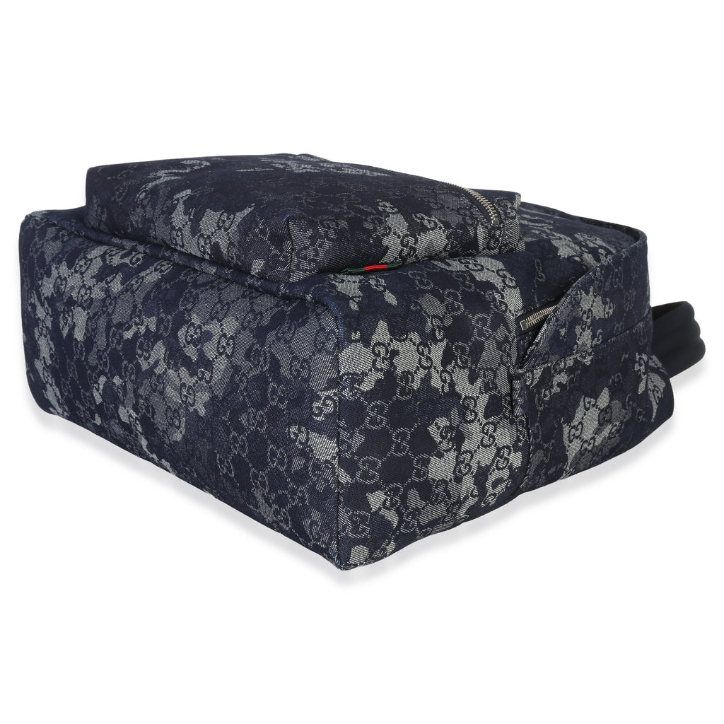 Navy Jacquard Denim GG Monogram Backpack