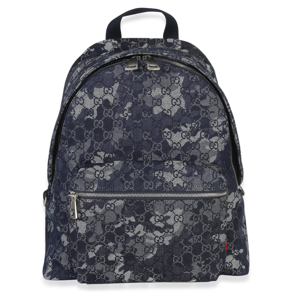Navy Jacquard Denim GG Monogram Backpack