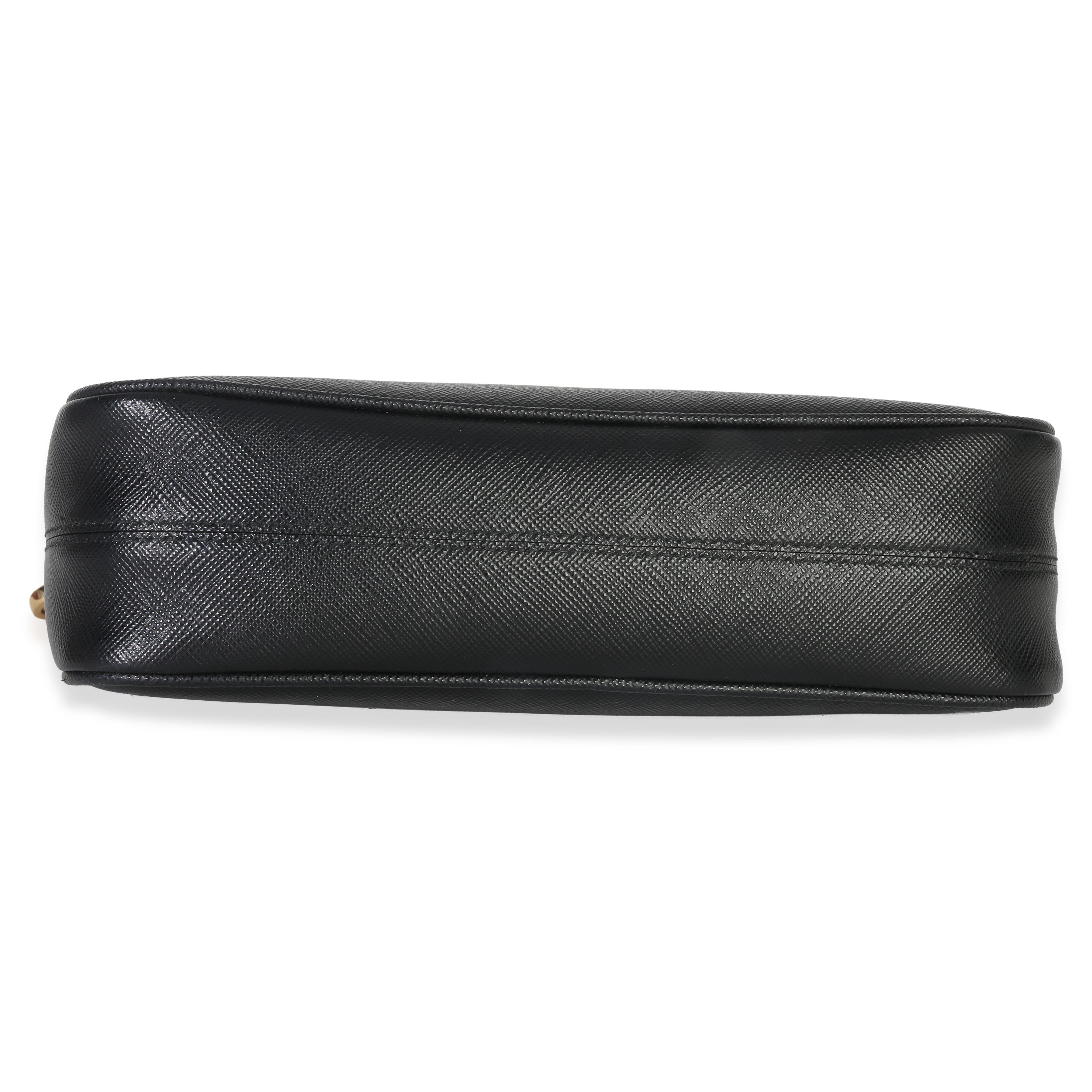Black Saffiano Lux Re-Edition 2005 Shoulder Bag