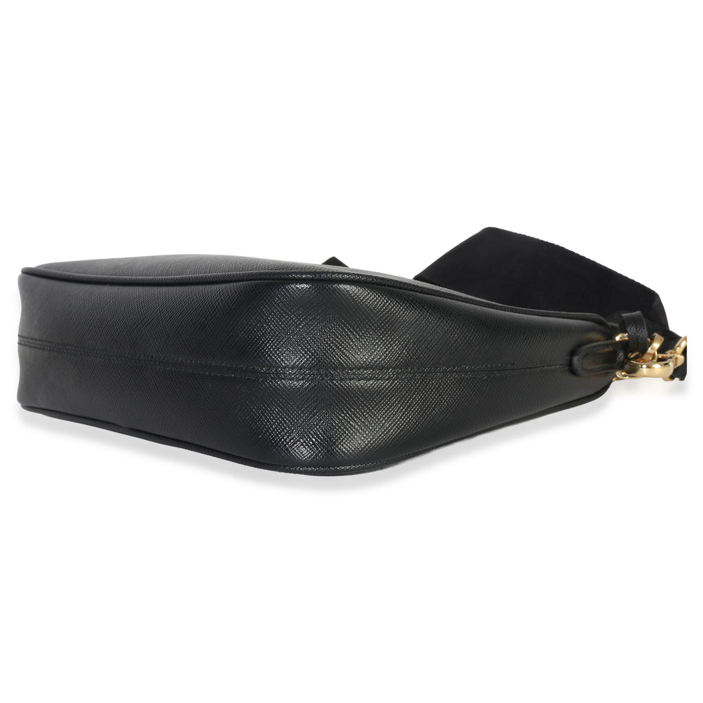 Black Saffiano Lux Re-Edition 2005 Shoulder Bag