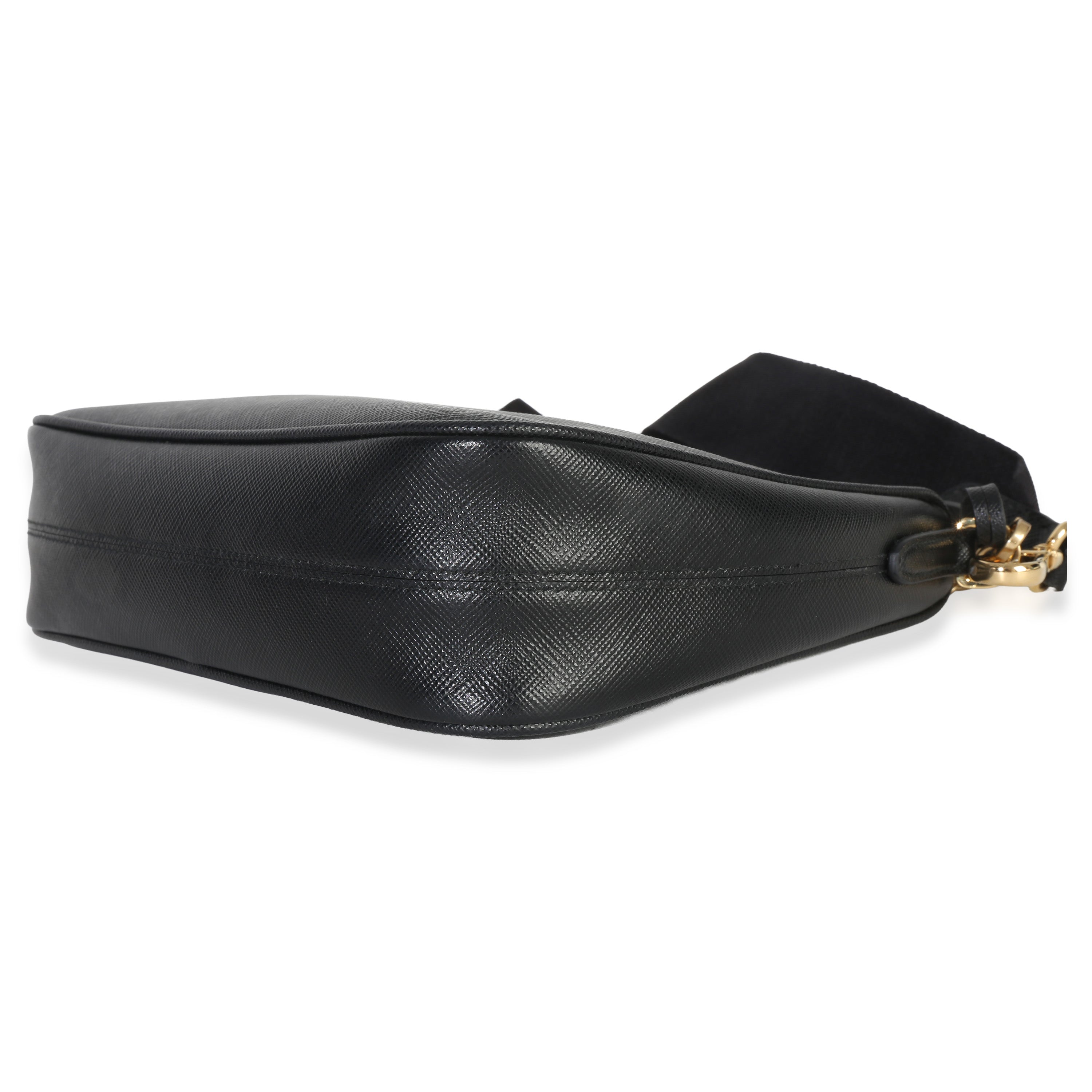 Black Saffiano Lux Re-Edition 2005 Shoulder Bag
