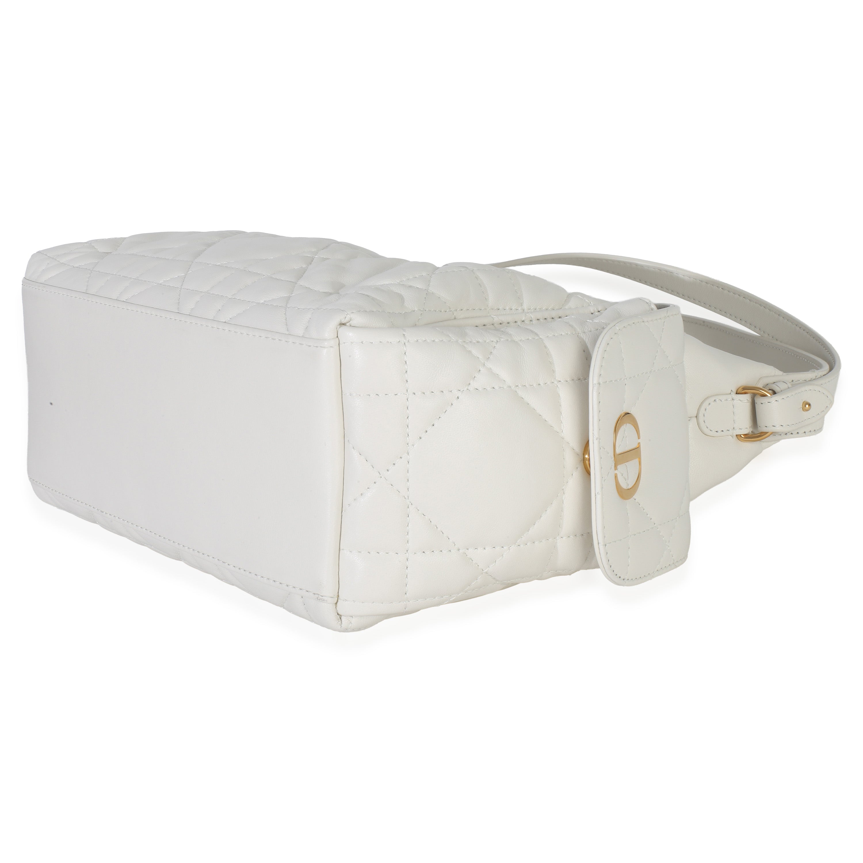 Latte Lambskin Macrocannage Medium D-Dream Bag