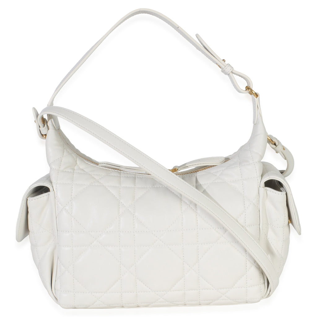 Latte Lambskin Macrocannage Medium D-Dream Bag