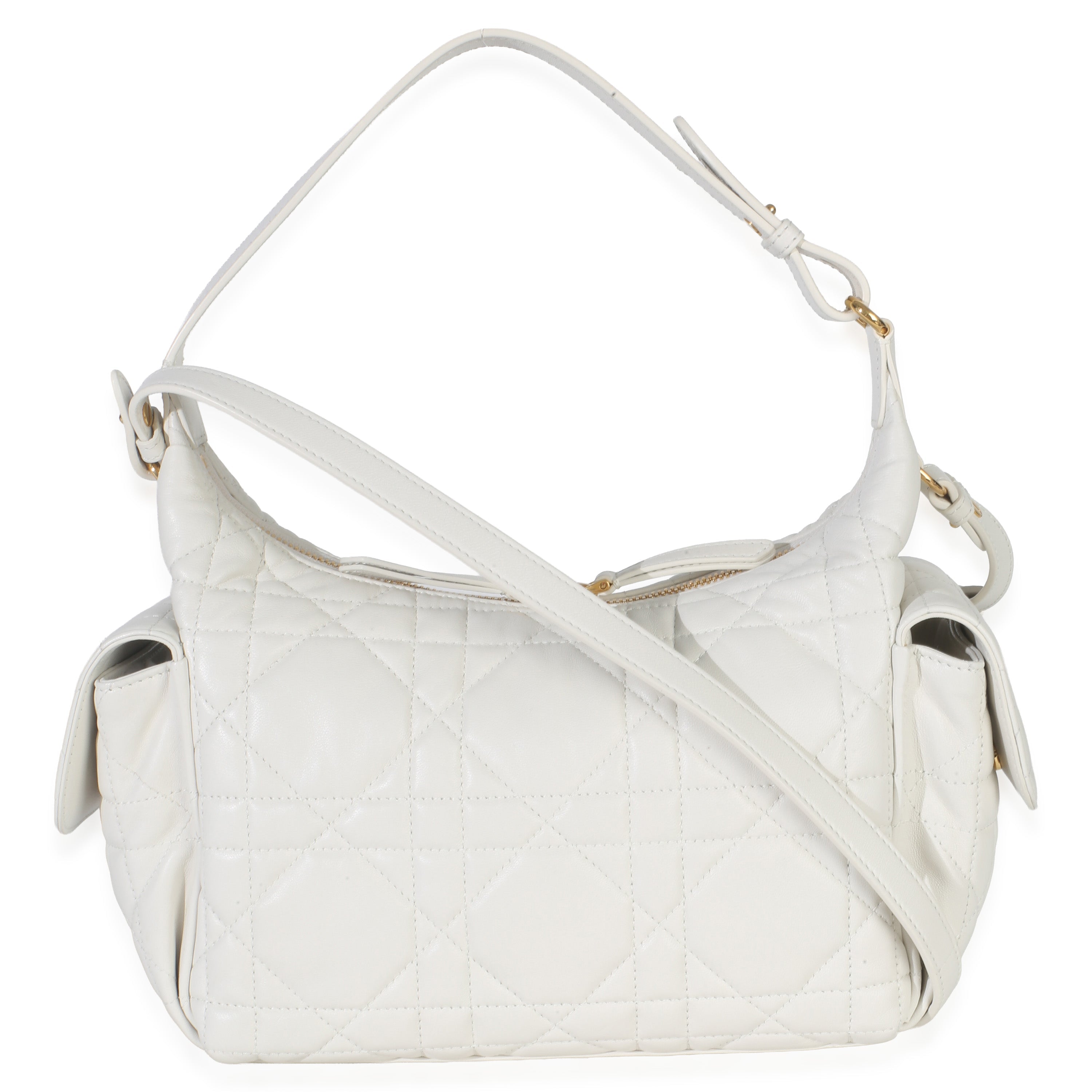 Latte Lambskin Macrocannage Medium D-Dream Bag