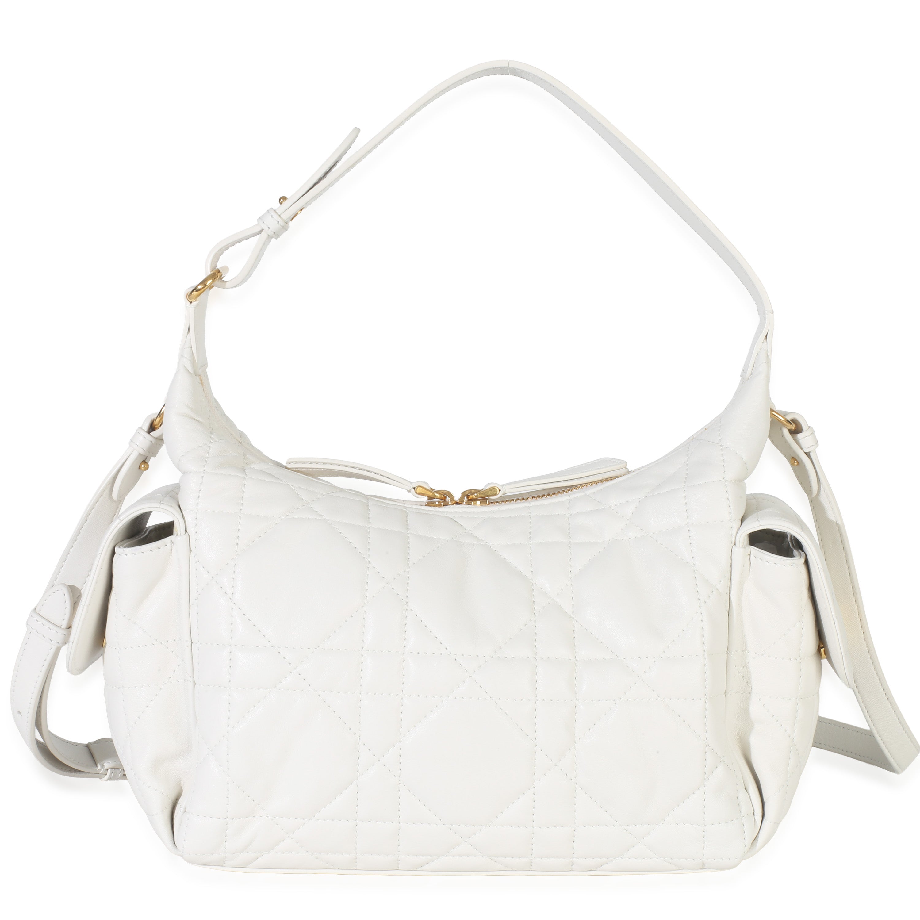Latte Lambskin Macrocannage Medium D-Dream Bag