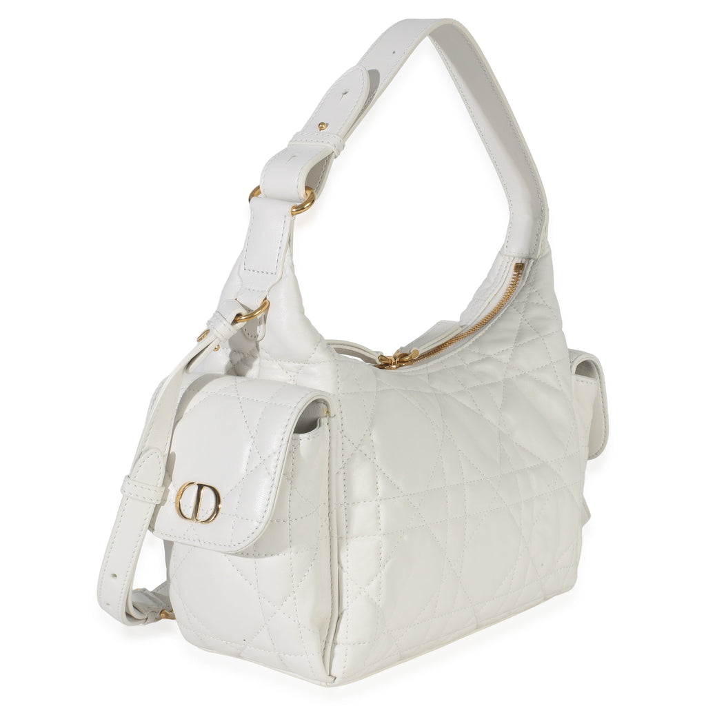 Latte Lambskin Macrocannage Medium D-Dream Bag