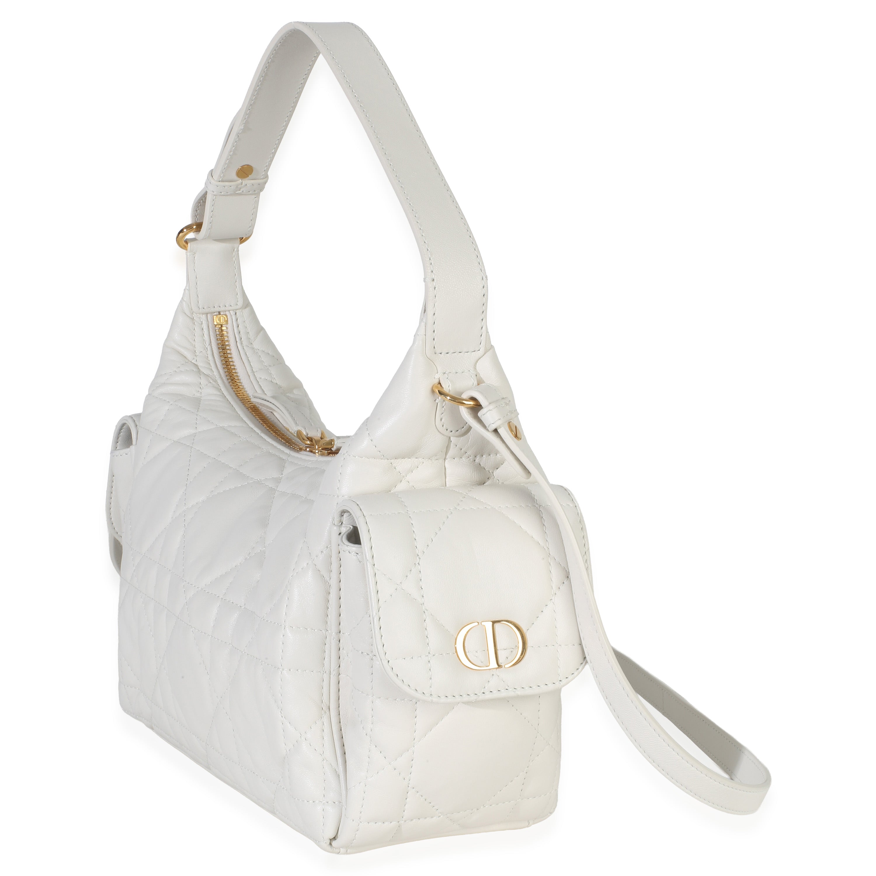 Latte Lambskin Macrocannage Medium D-Dream Bag