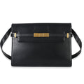 Black Calfskin Medium Manhattan Shoulder Bag