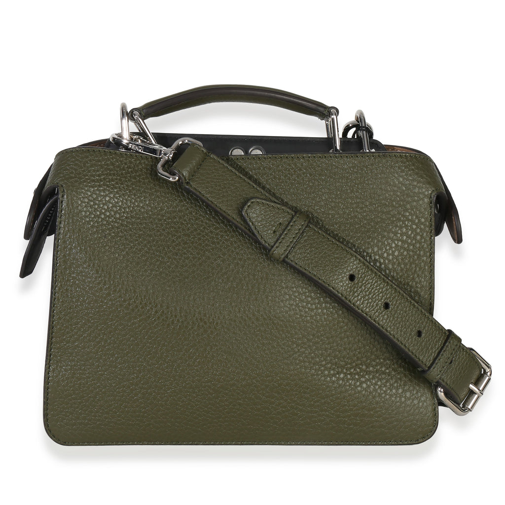 Olive Calfskin Leather Mini Peekaboo ISeeU Bag