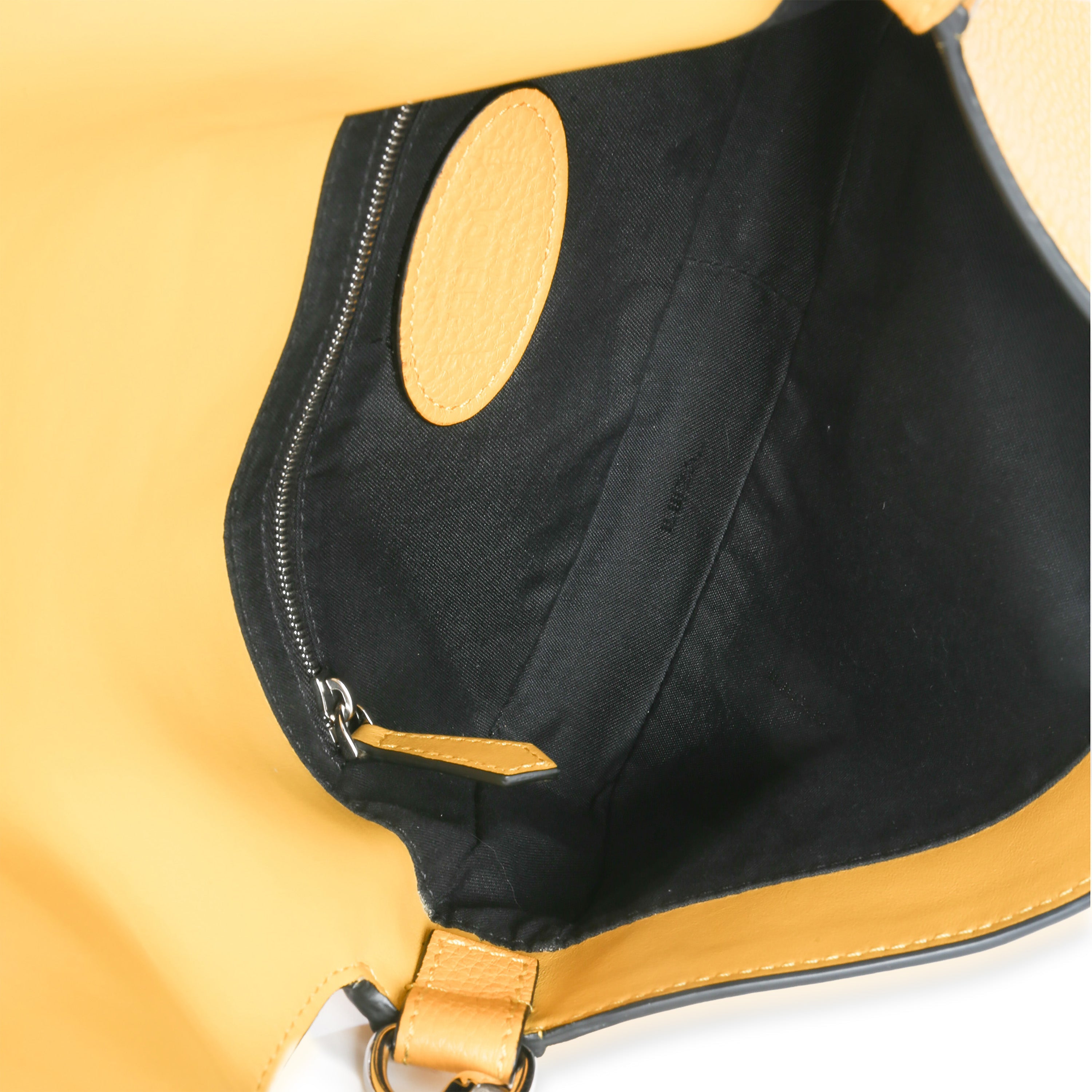 Yellow Cuoio Romano Selleria Belt Baguette Bag