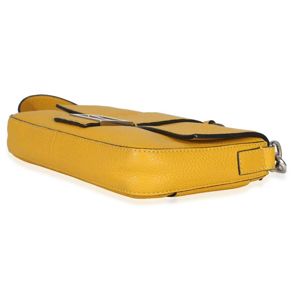 Yellow Cuoio Romano Selleria Belt Baguette Bag