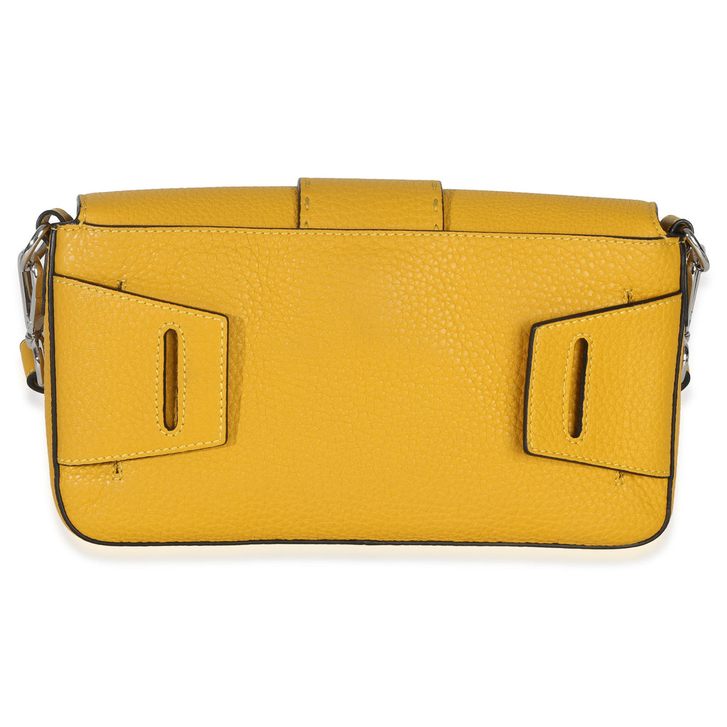 Yellow Cuoio Romano Selleria Belt Baguette Bag