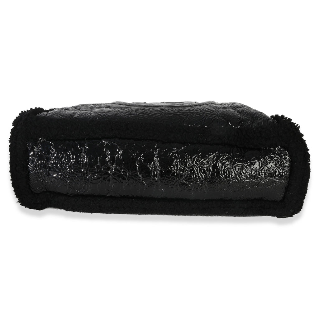 Black Patent Shearling Medium Soho Hobo