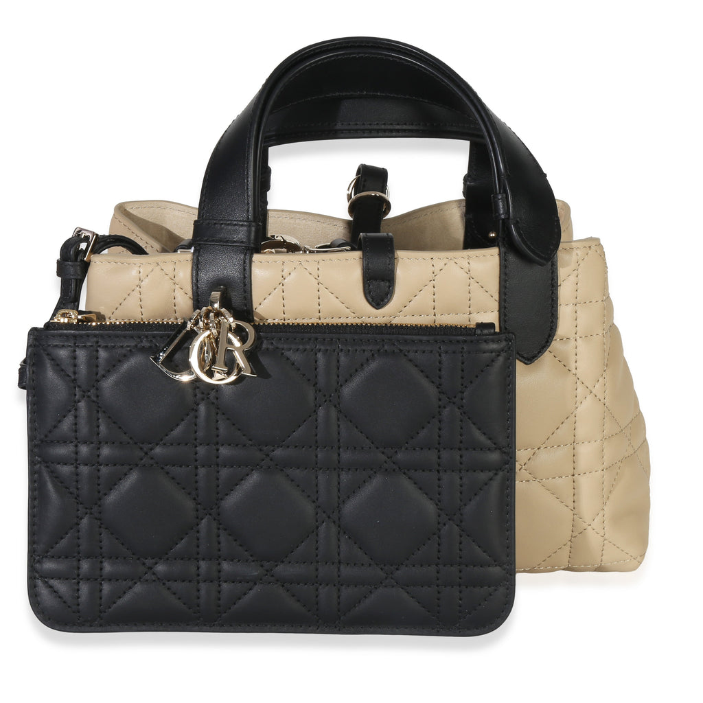 Rope Beige Black Calfskin Macrocannage Small Toujours