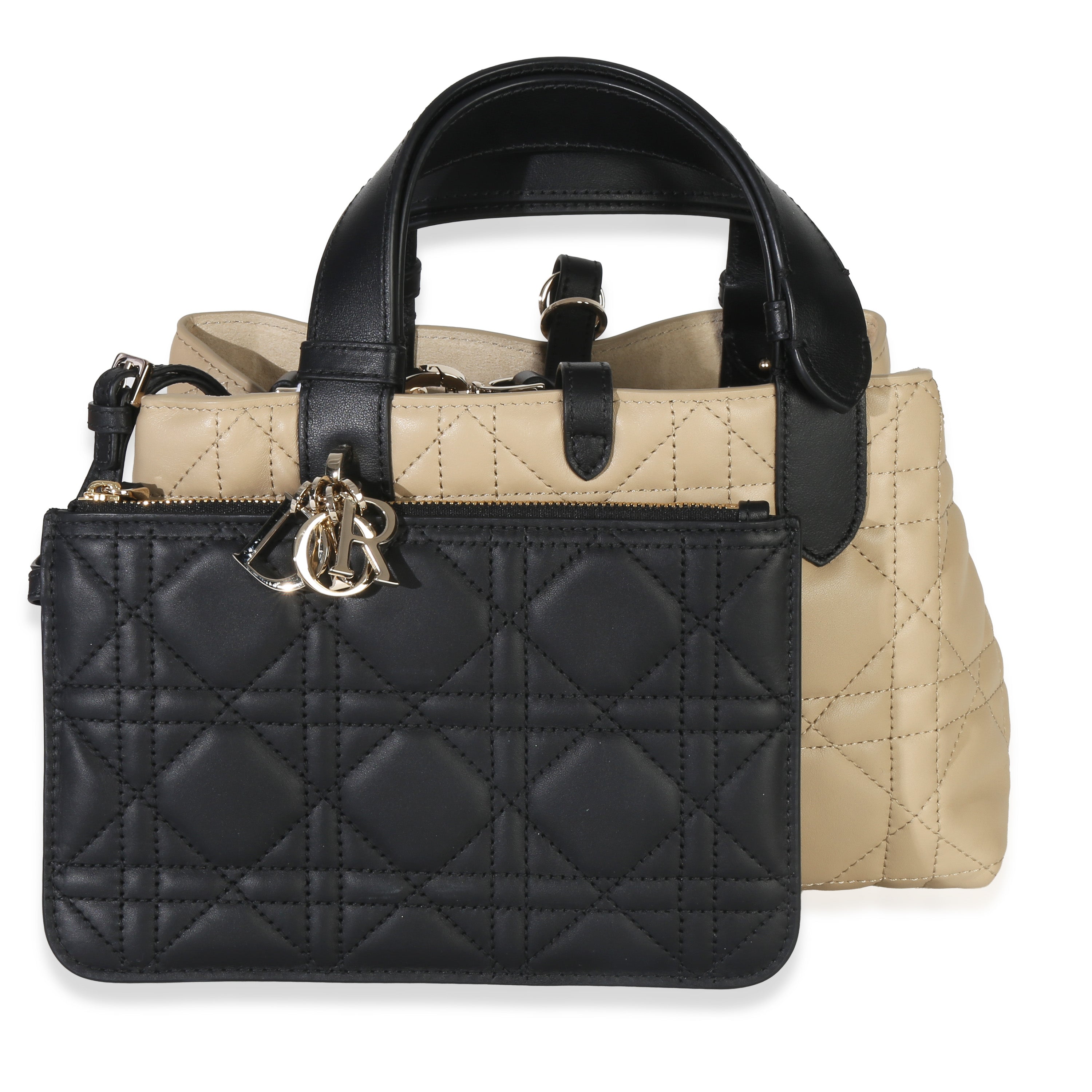 Rope Beige Black Calfskin Macrocannage Small Toujours