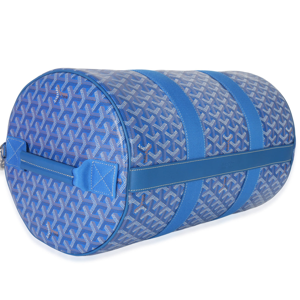 Sky Blue Goyardine Barrel 40 Sports Bag