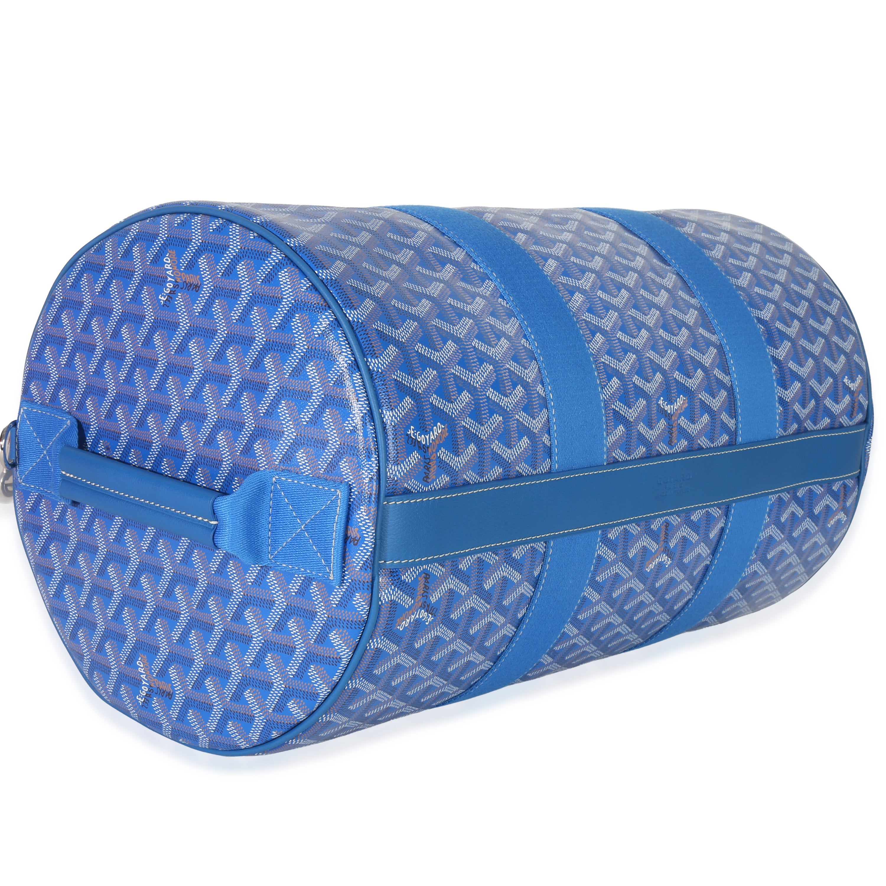 Sky Blue Goyardine Barrel 40 Sports Bag