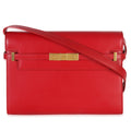 Red Calfskin Medium Manhattan Shoulder Bag